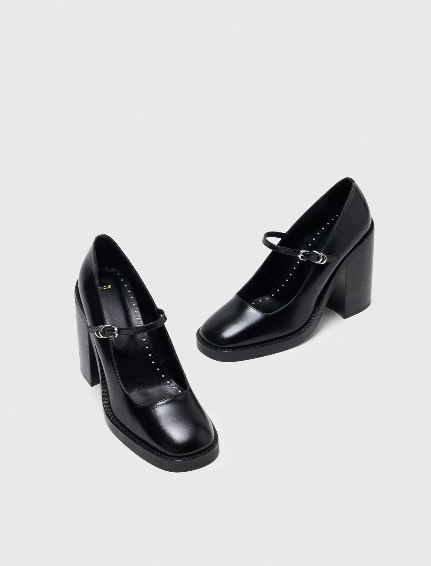 Leather Mary Janes - Black