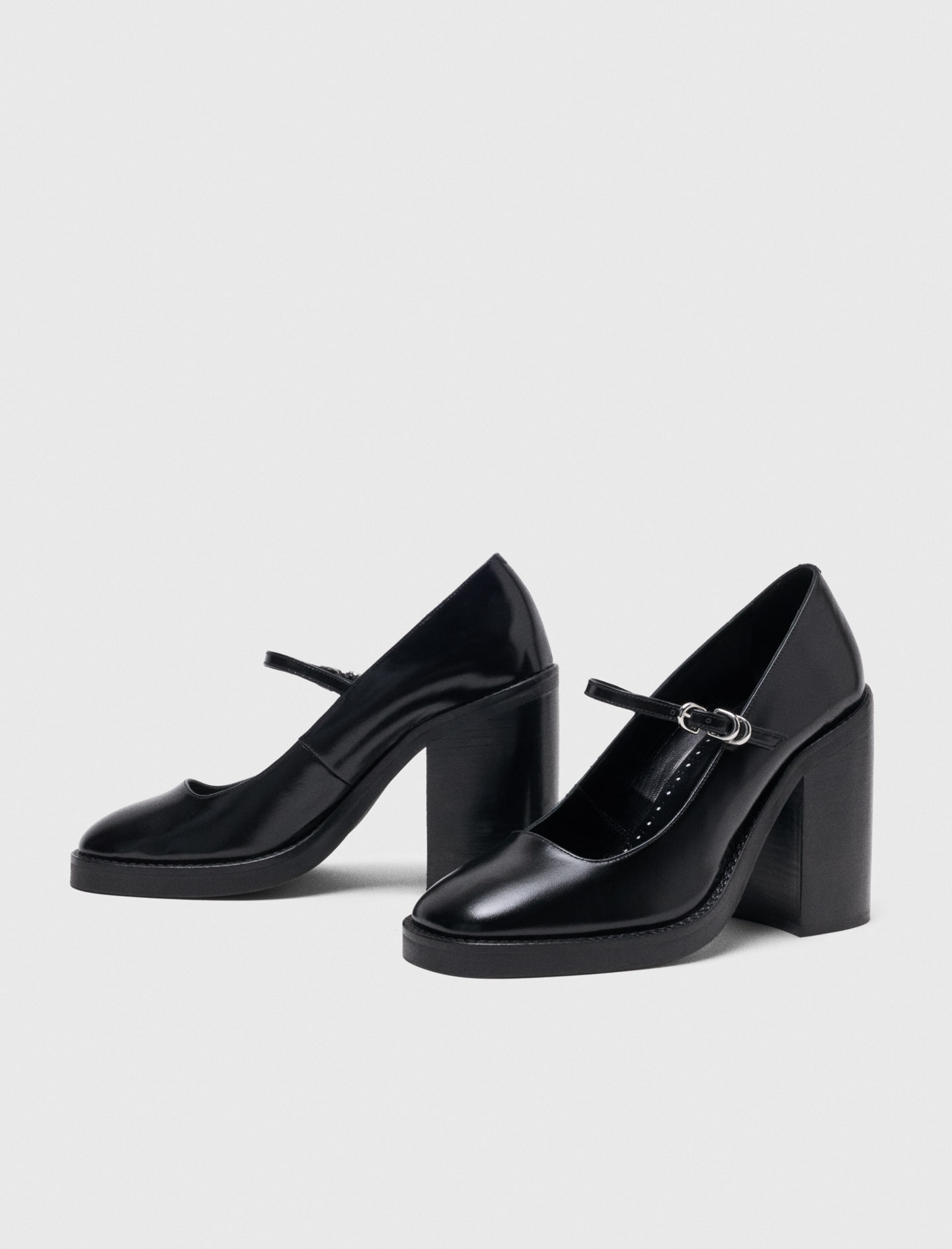 Leather Mary Janes - Black