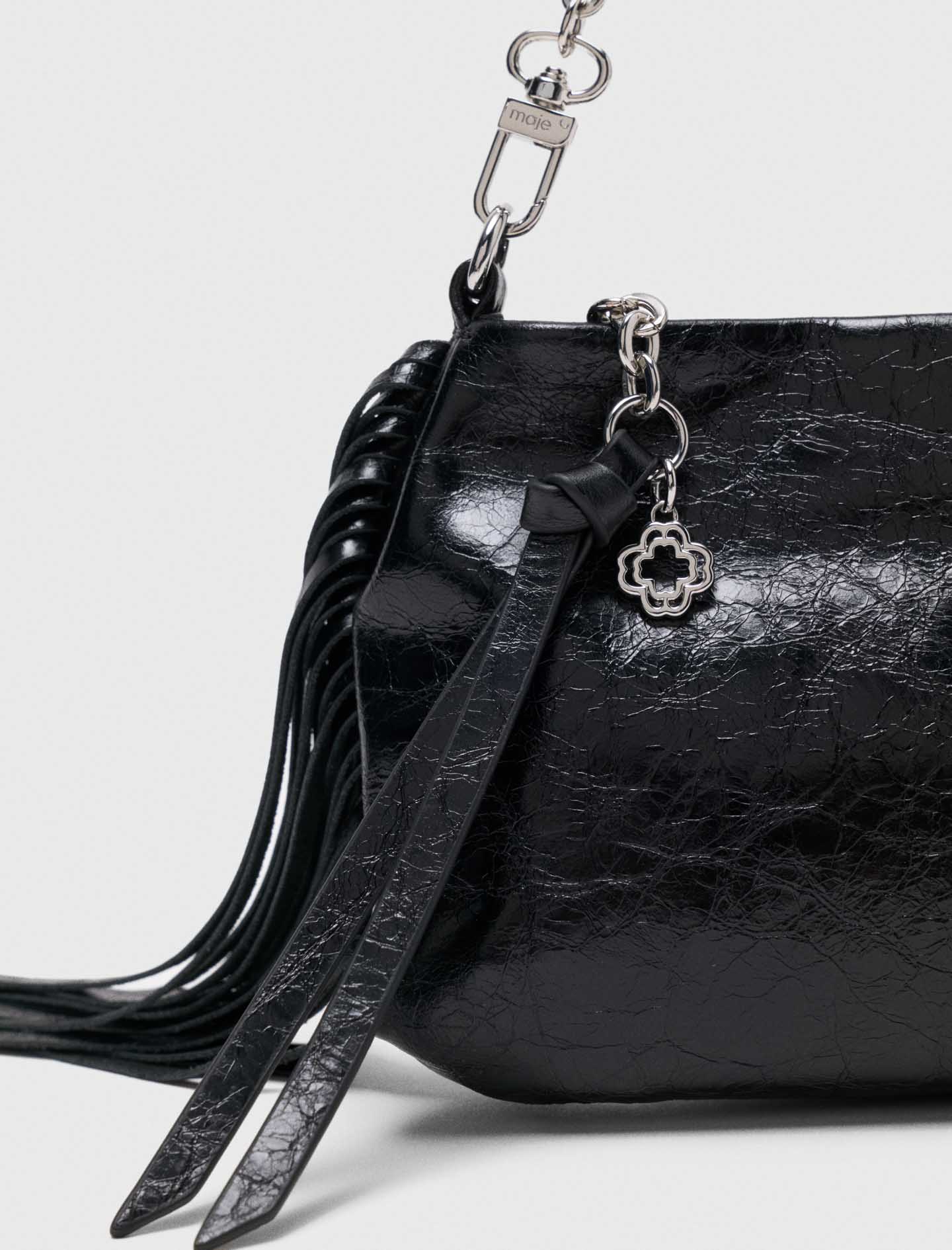 Patent leather Miss M clutch bag - Black