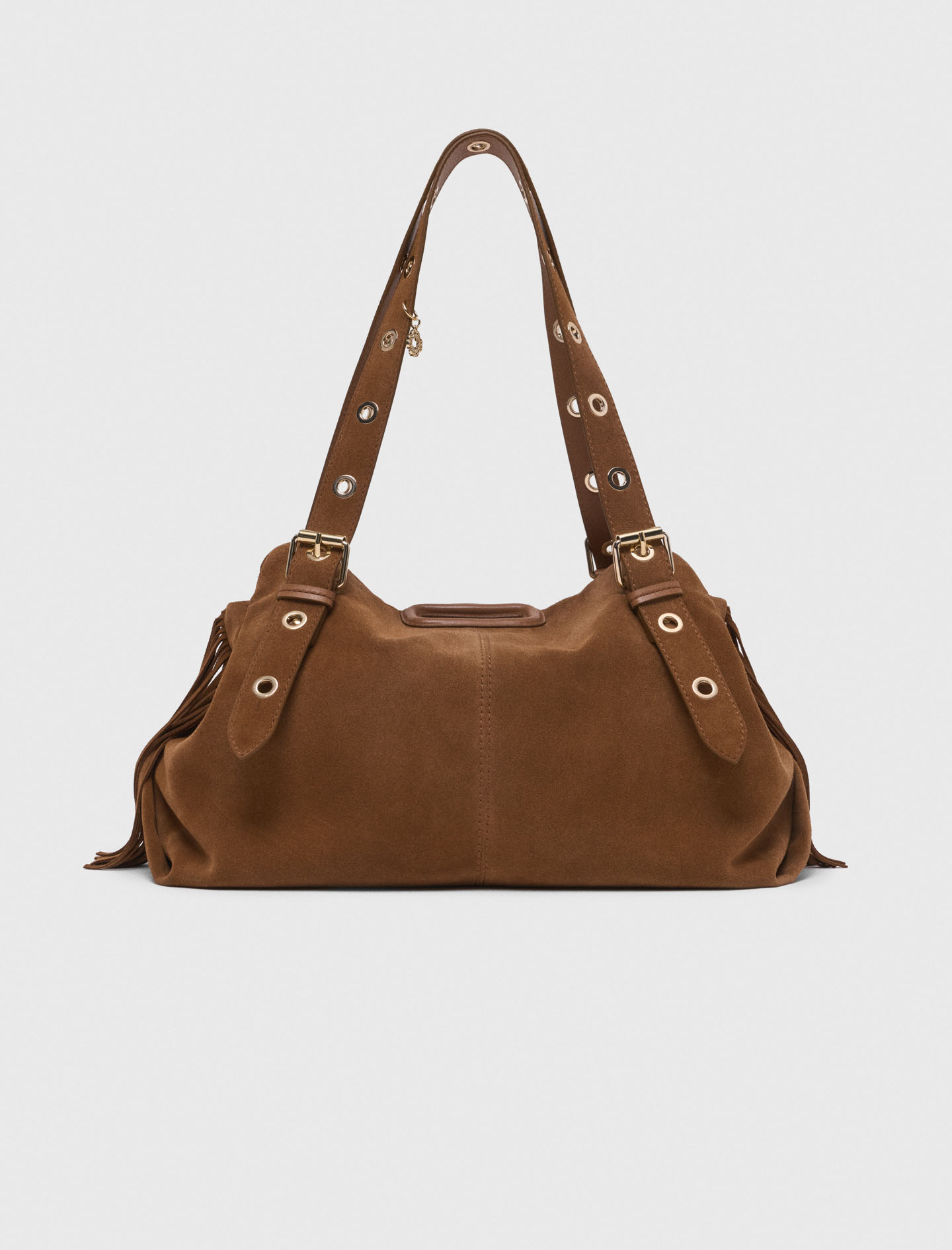 Suede Miss M XL bag - Camel