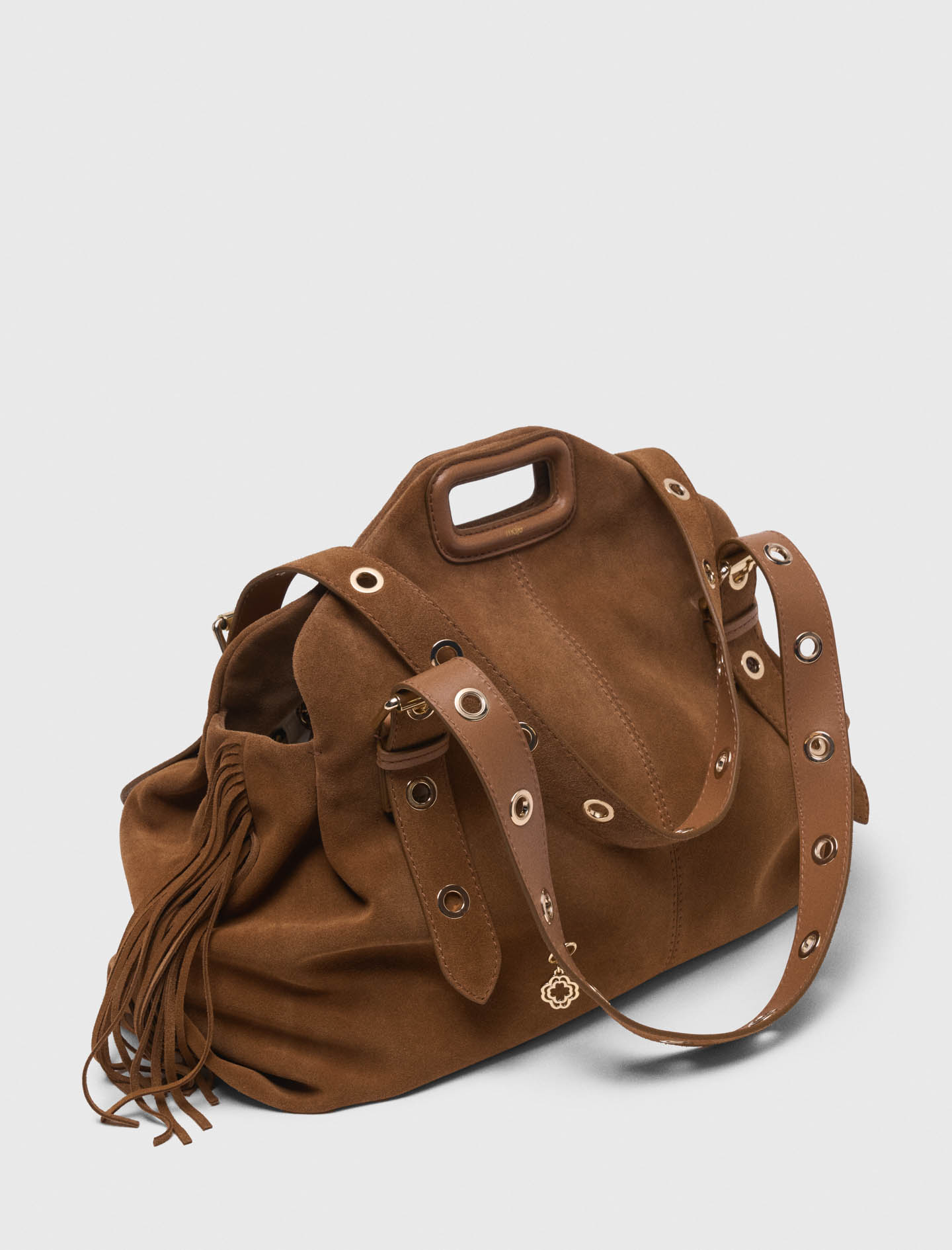 Suede Miss M XL bag - Camel