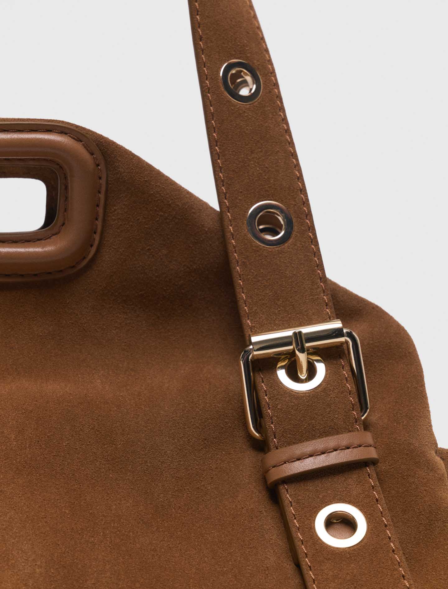 Suede Miss M XL bag - Camel