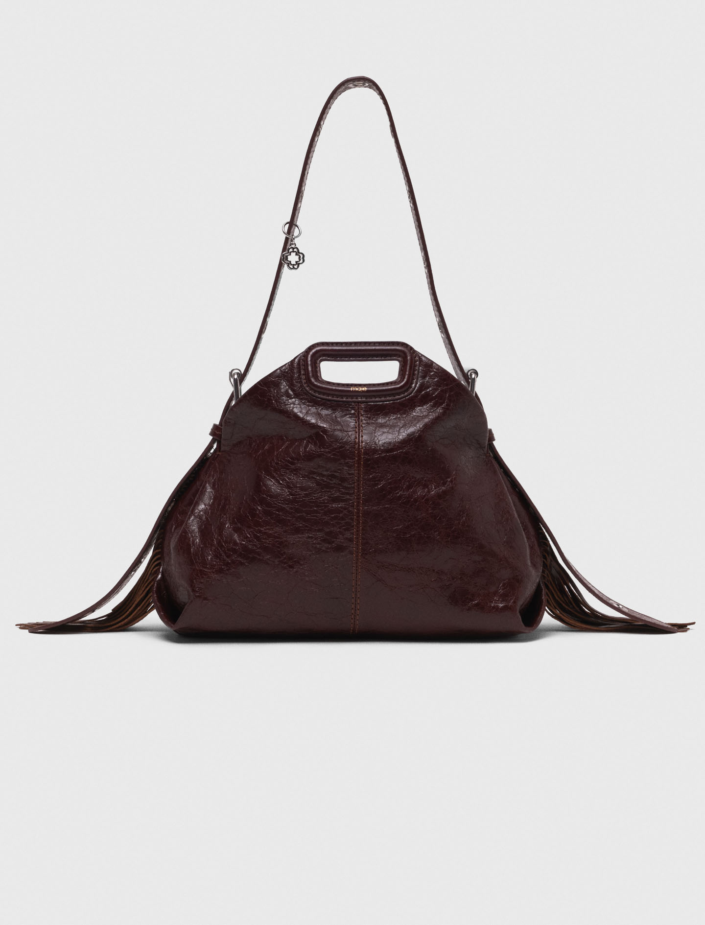 Crackled leather Miss M bag - Brown