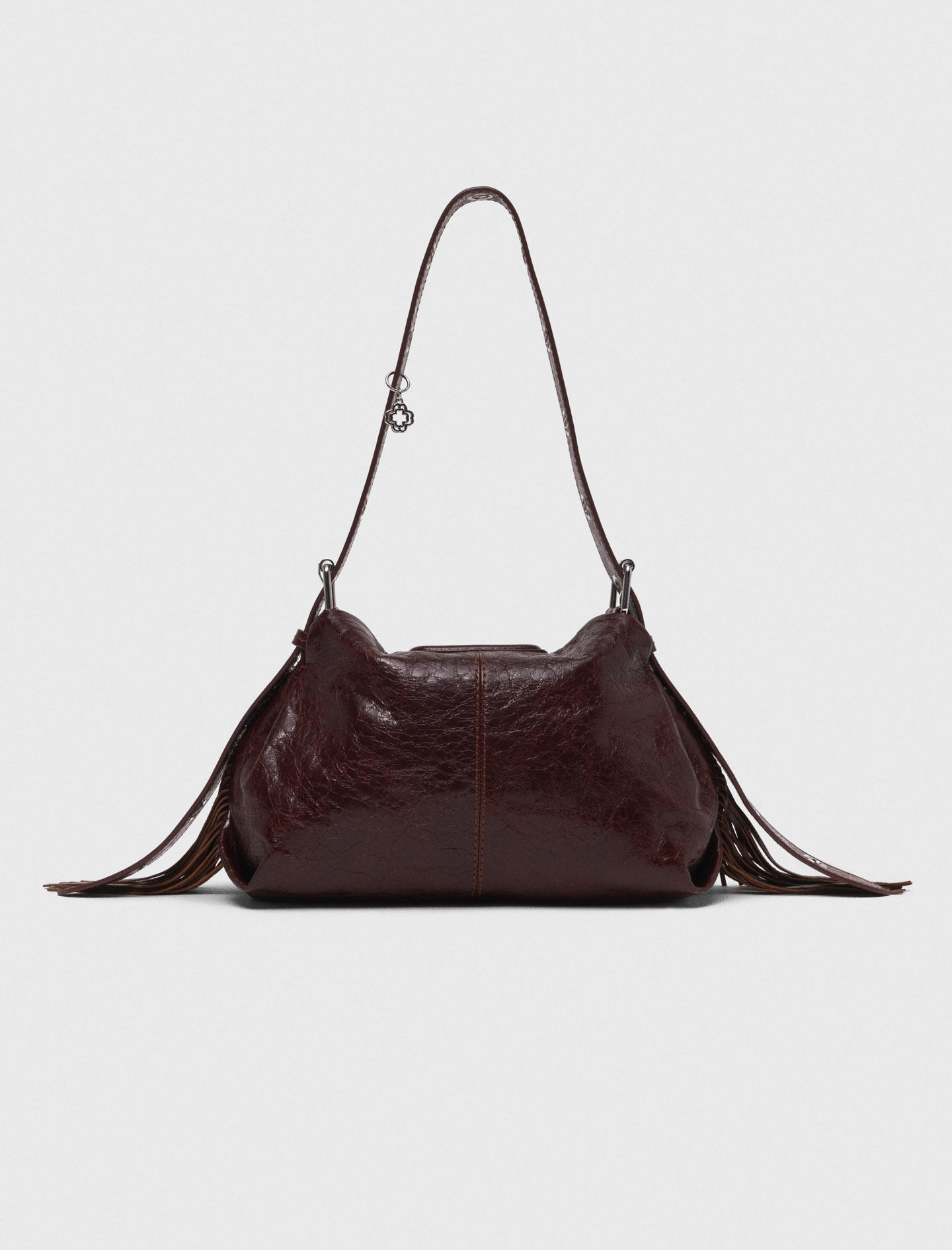 Crackled leather Miss M bag - Brown