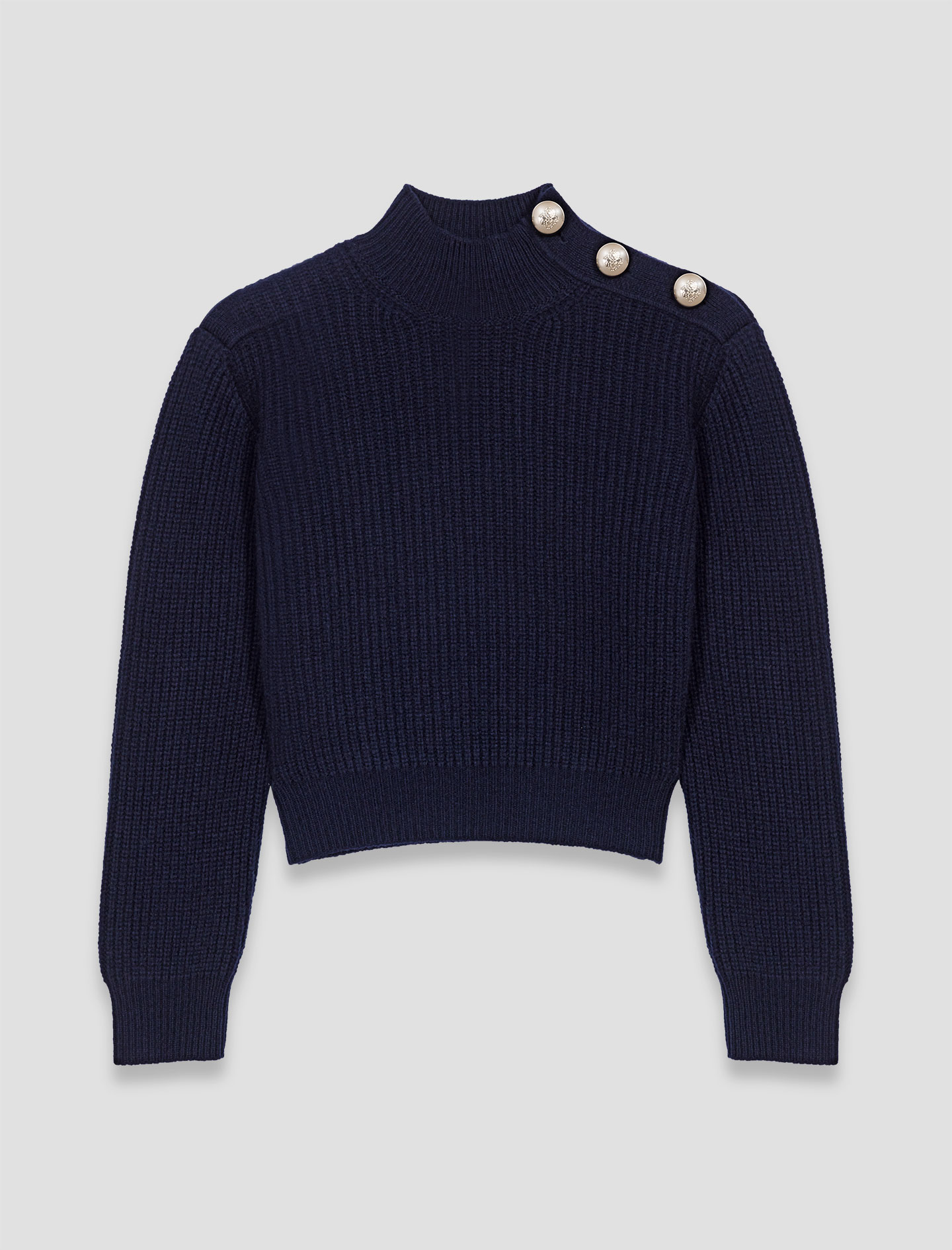 Wool roll neck jumper - Navy
