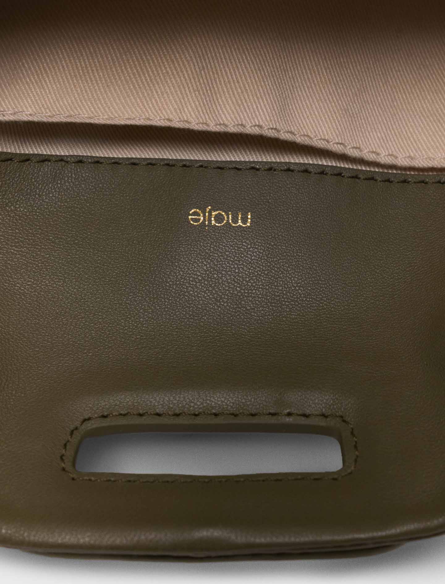 Plain leather mini Miss M bag - Green
