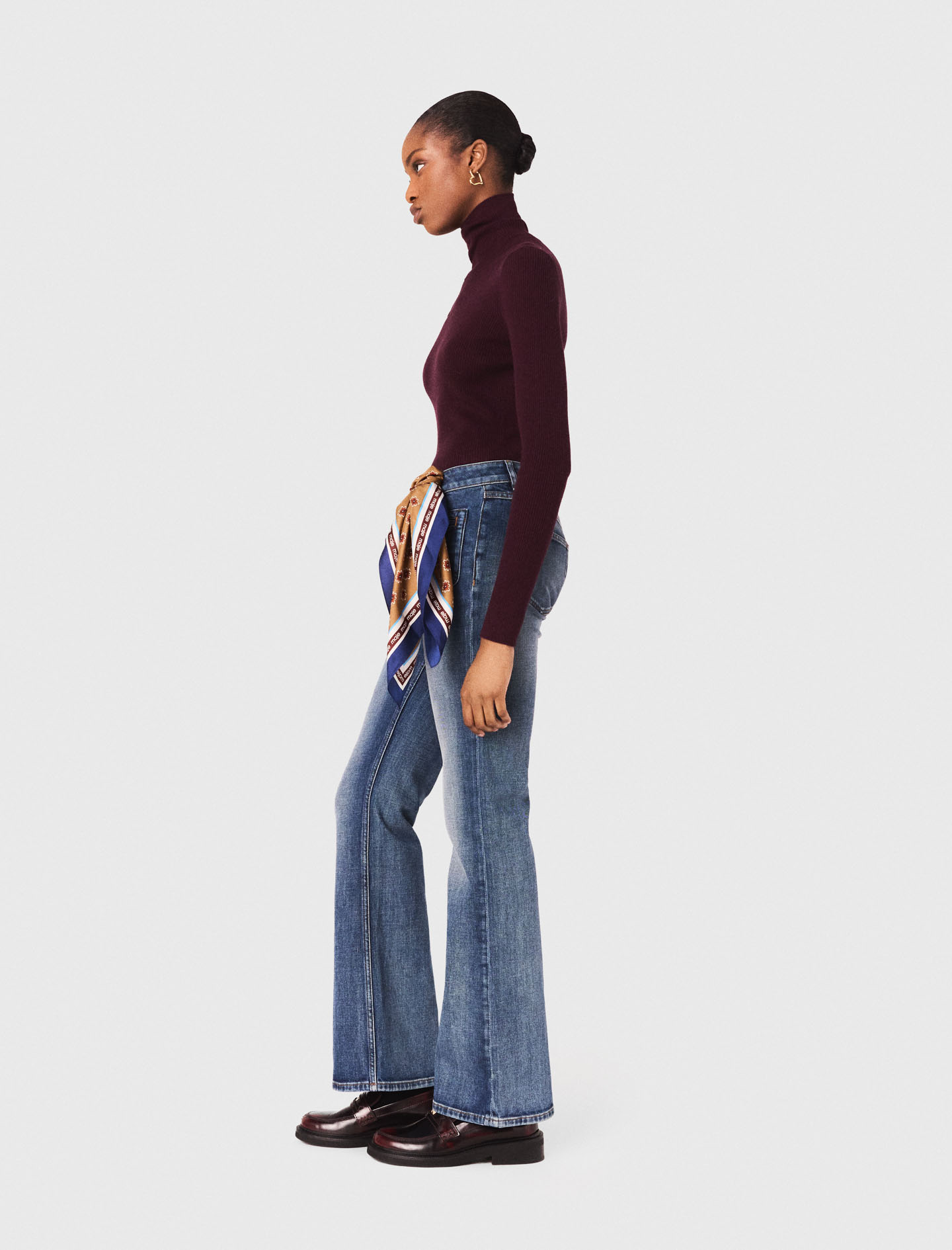 Bootcut jeans with zip pockets - Blue