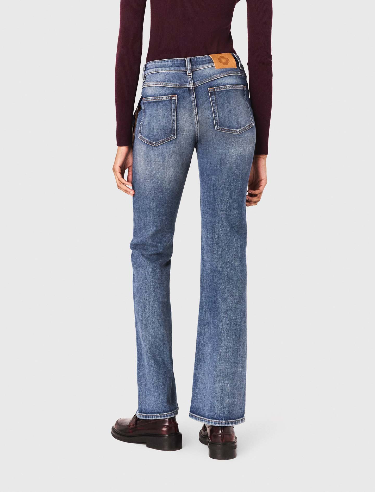 Bootcut jeans with zip pockets - Blue