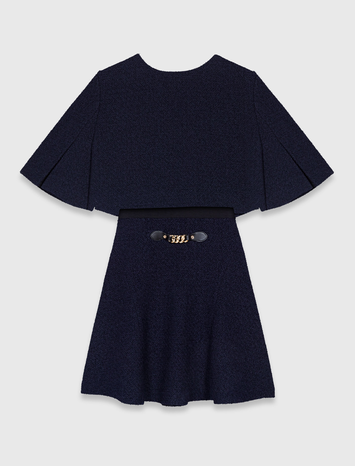 2 in 1 tweed dress - Navy