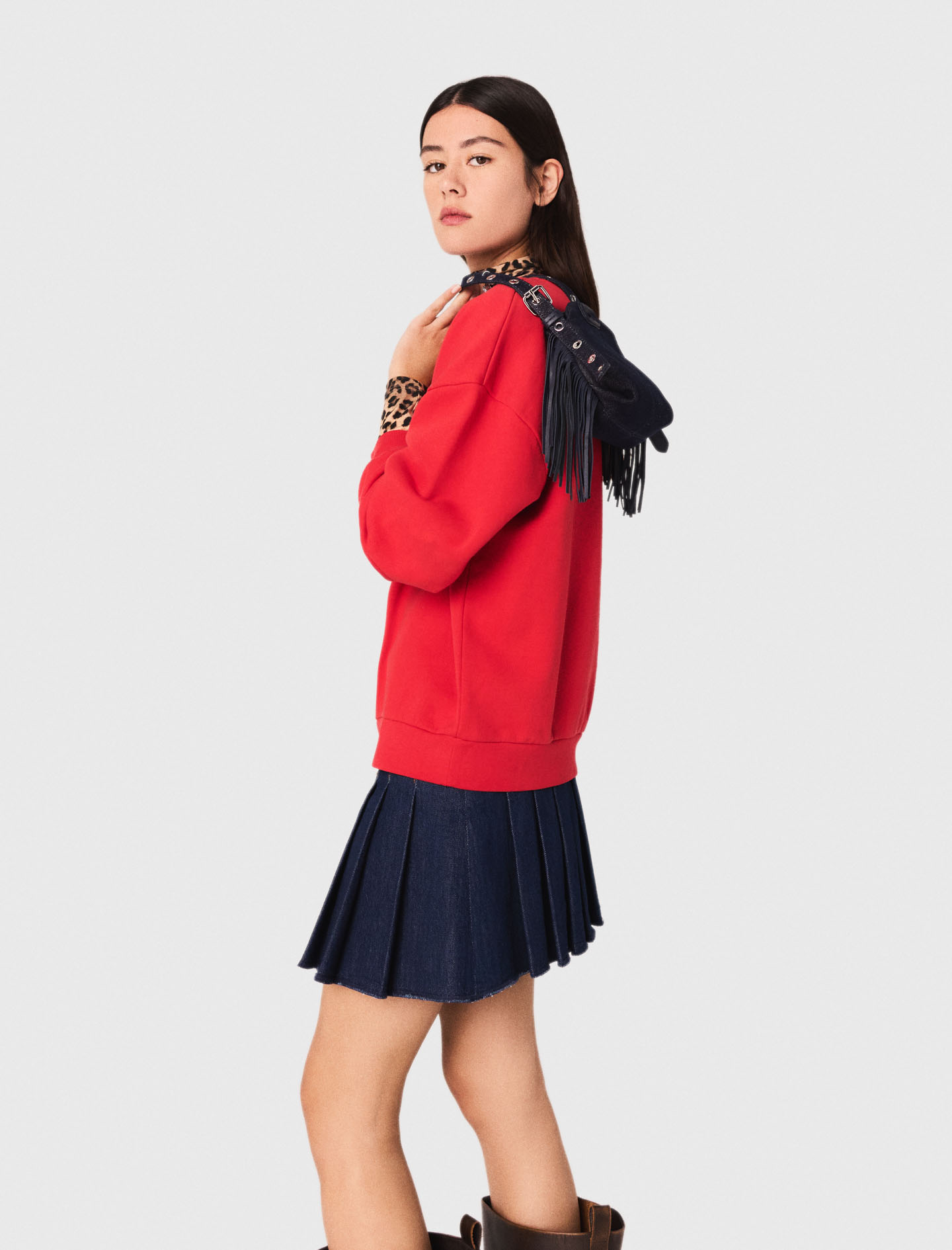 PARIS NY lettering sweatshirt - Red