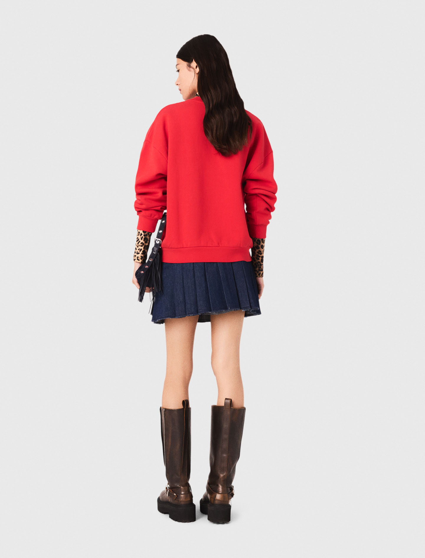 PARIS NY lettering sweatshirt - Red