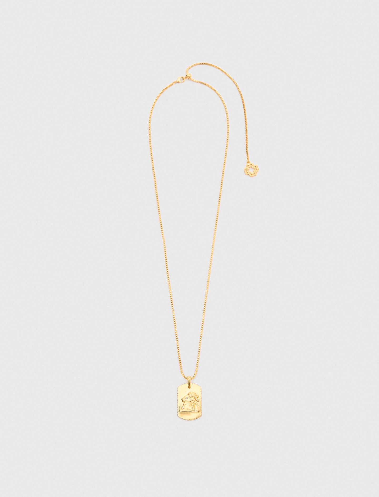 Zodiac sign plaque necklace Capricorn - Gold