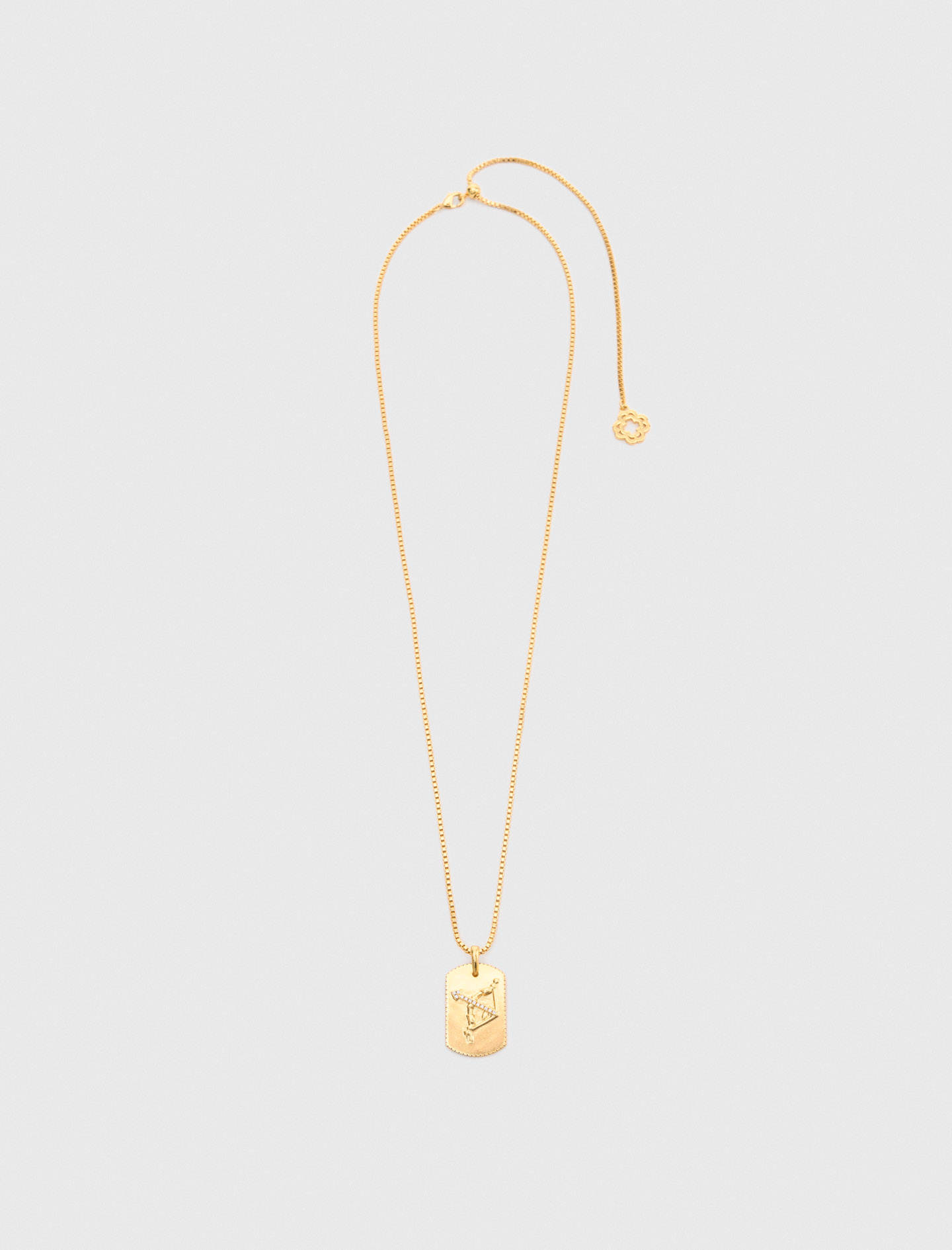 Zodiac sign plaque necklace Scorpio - Gold