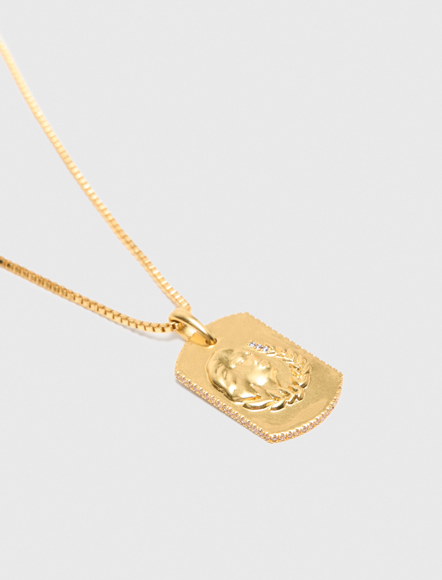 Zodiac sign plaque necklace Virgo - Gold