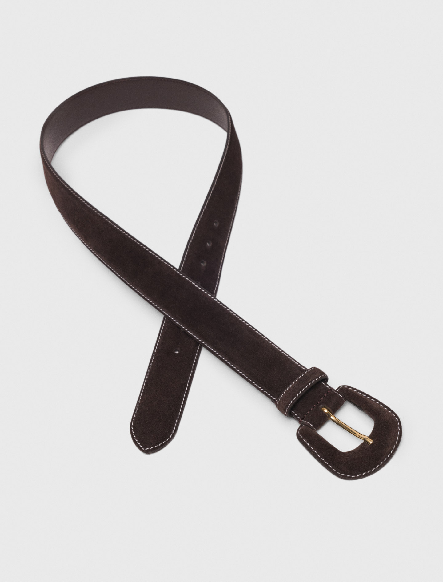 Suede belt - Brown