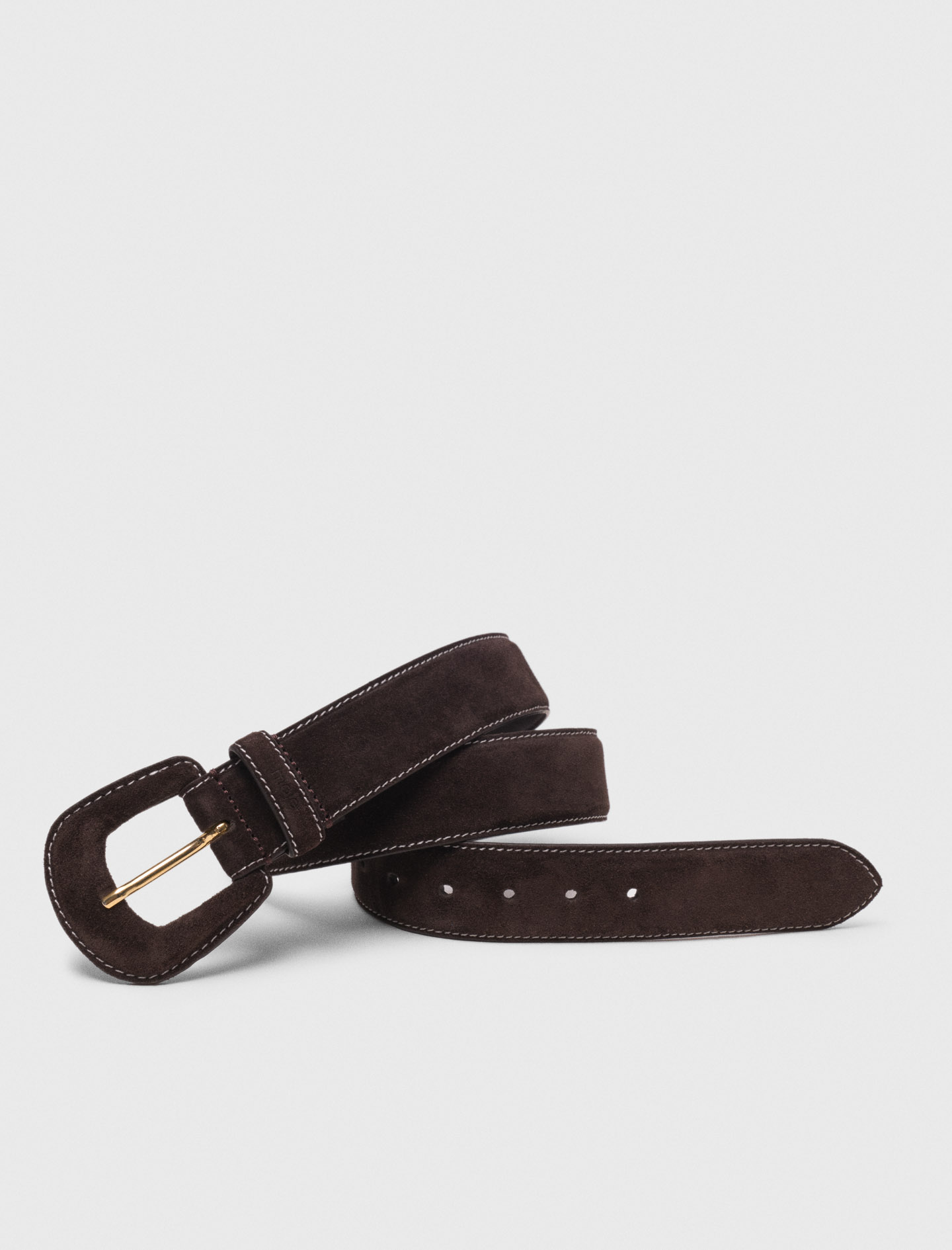 Suede belt - Brown