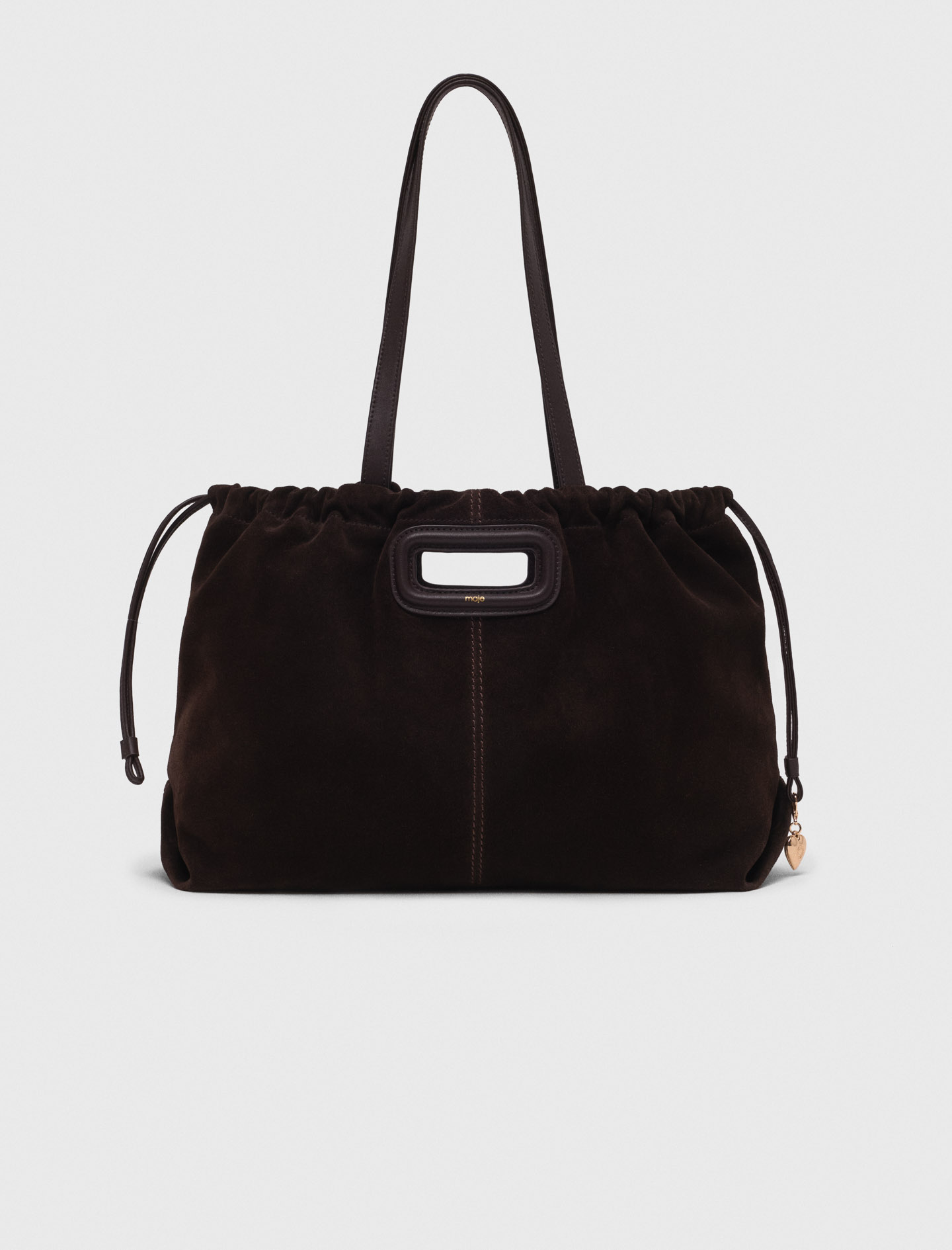Suede leather Miss M bag - Brown