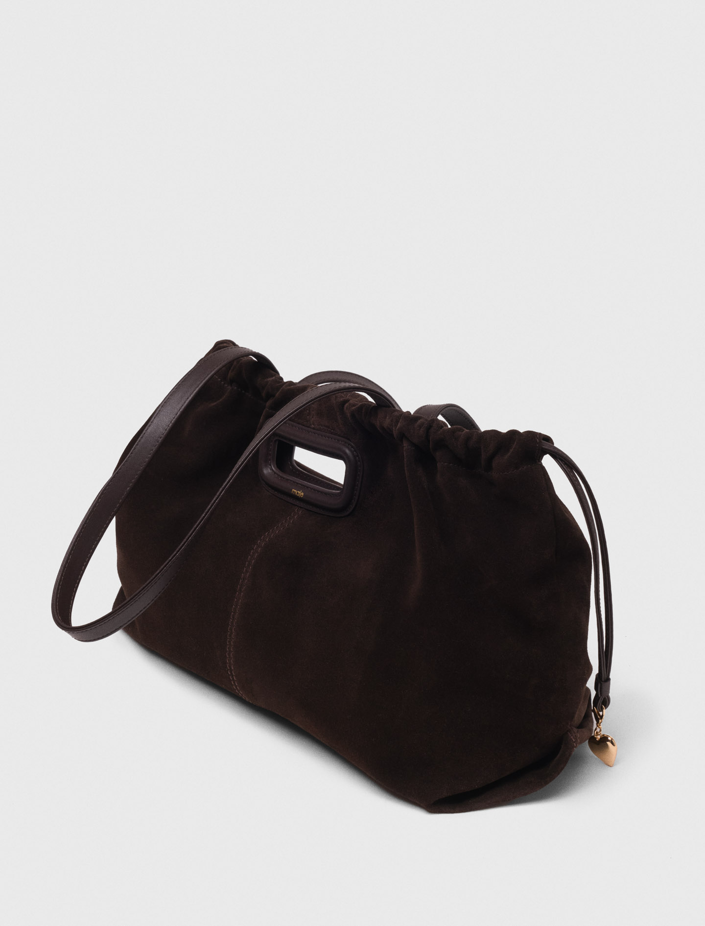 Suede leather Miss M bag - Brown