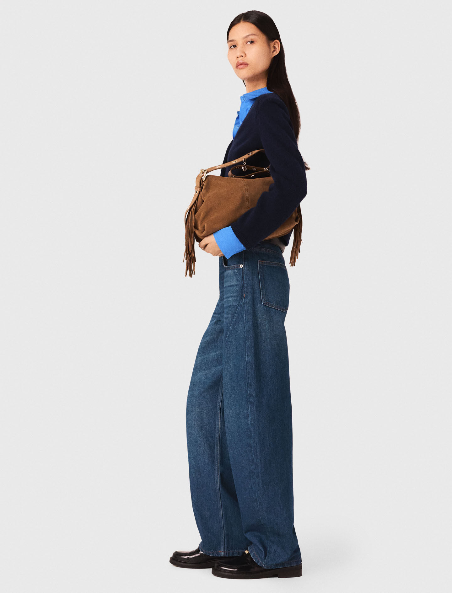 Balloon jeans with martingale - Blue