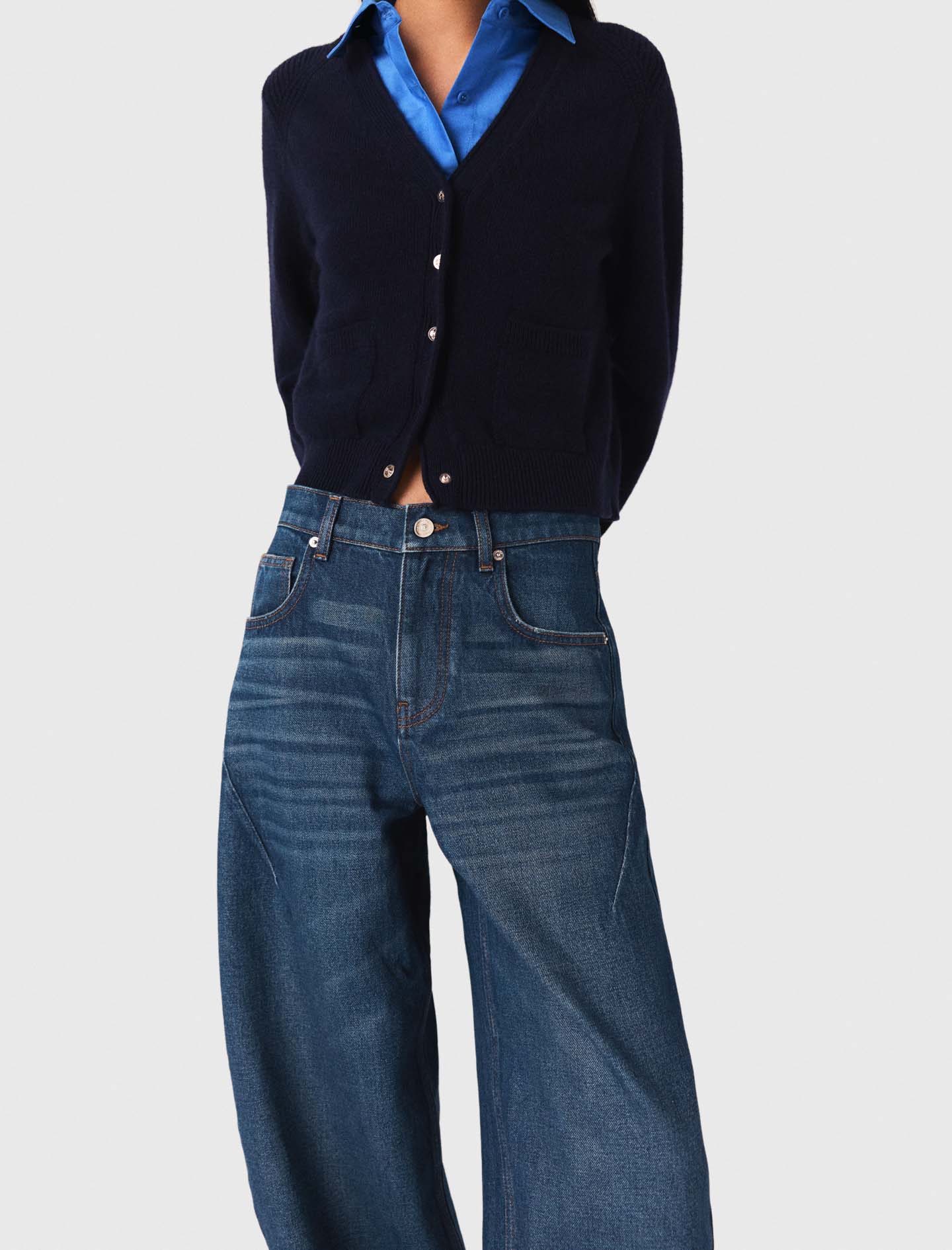 Balloon jeans with martingale - Blue