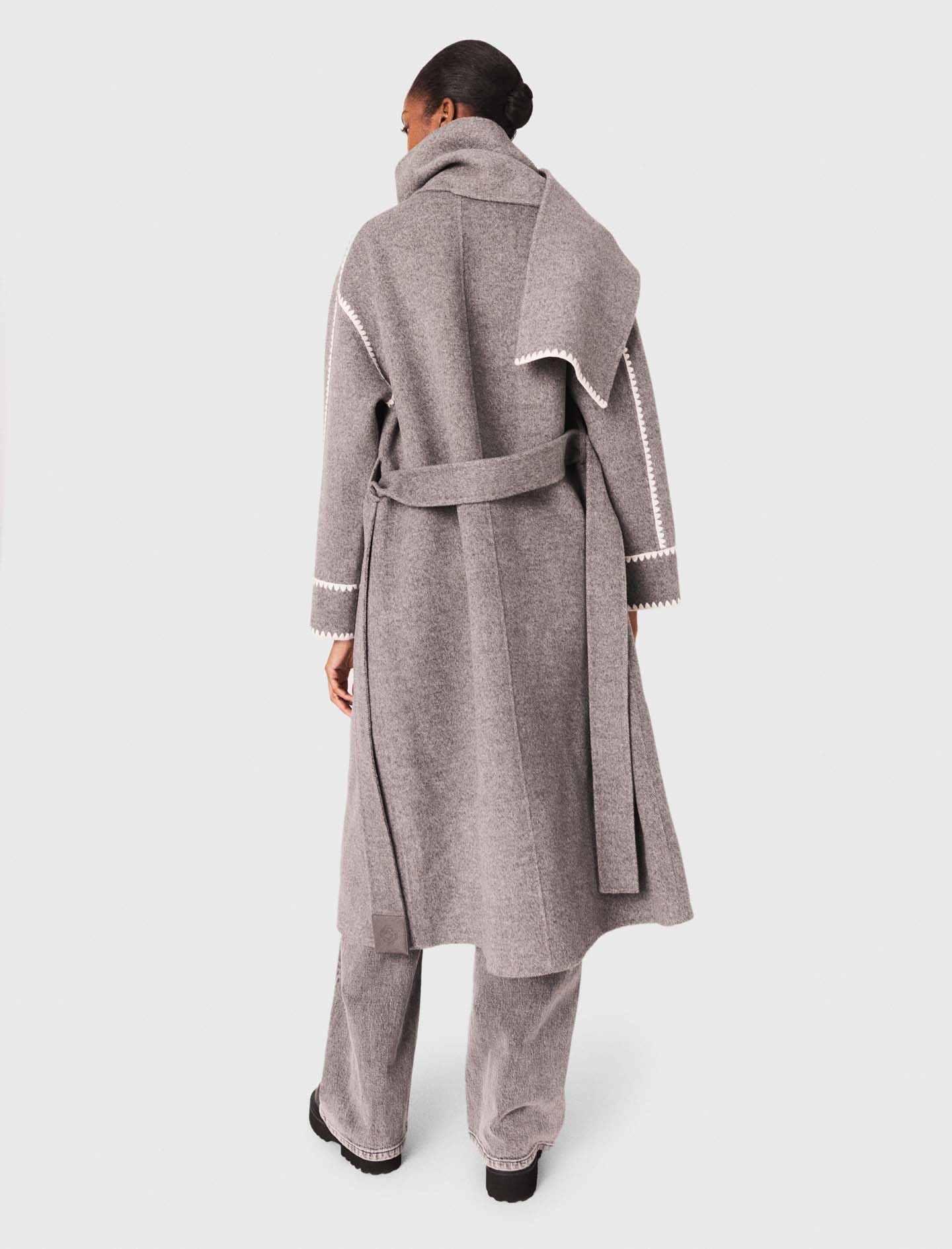 Long double faced coat - Grey