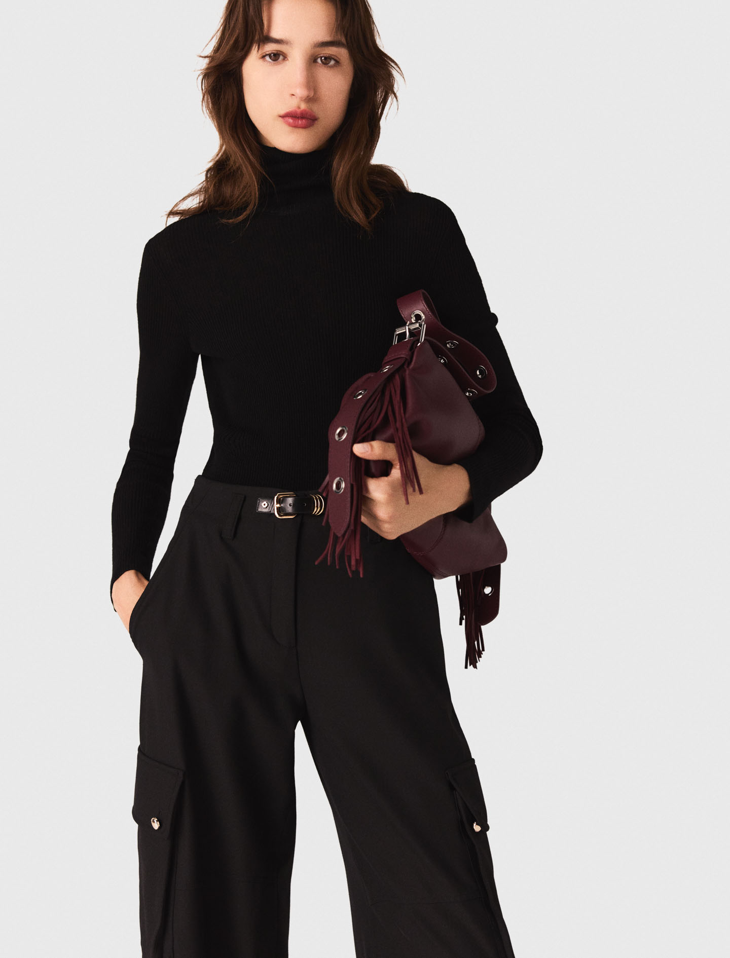 Second skin roll neck jumper - Black