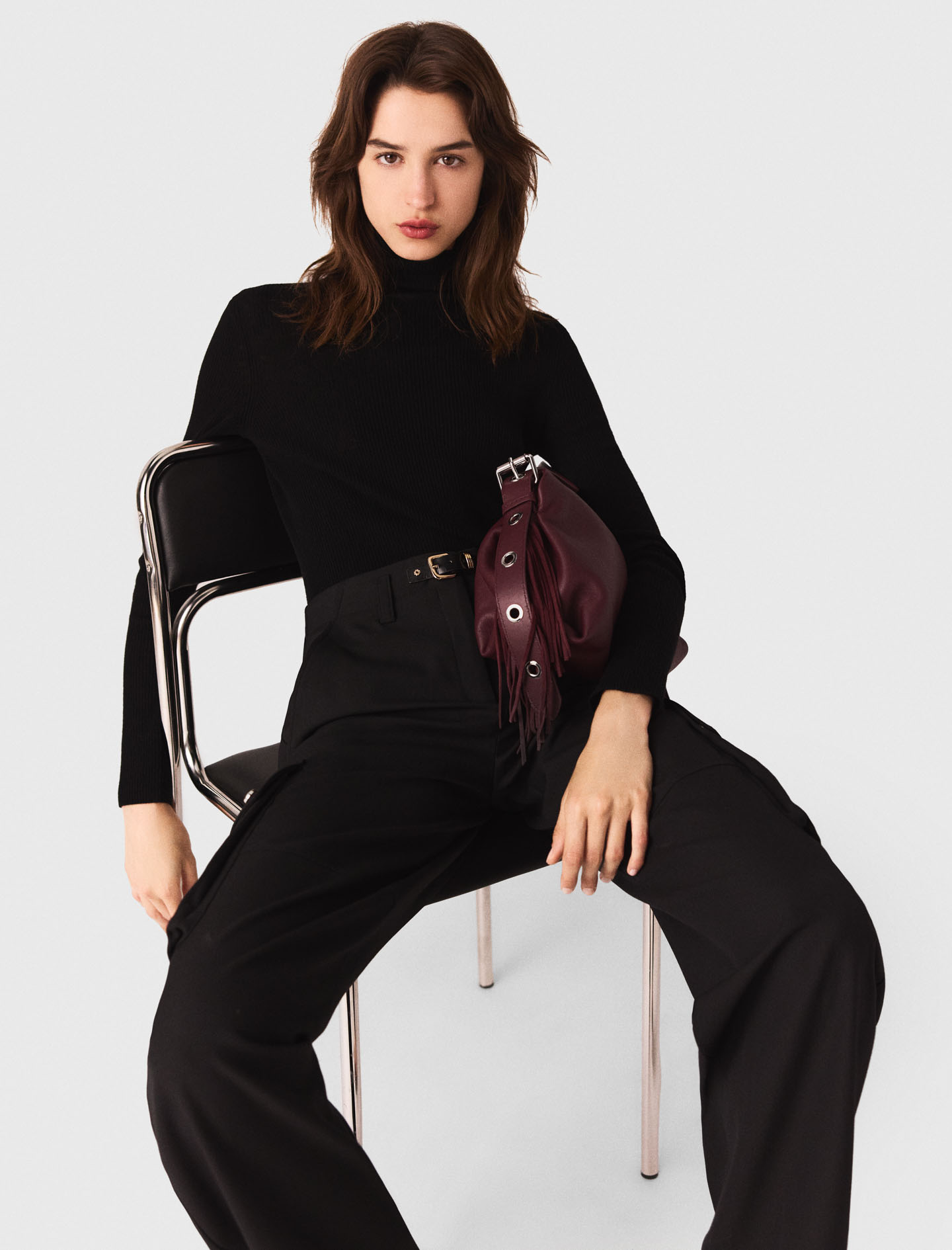 Second skin roll neck jumper - Black