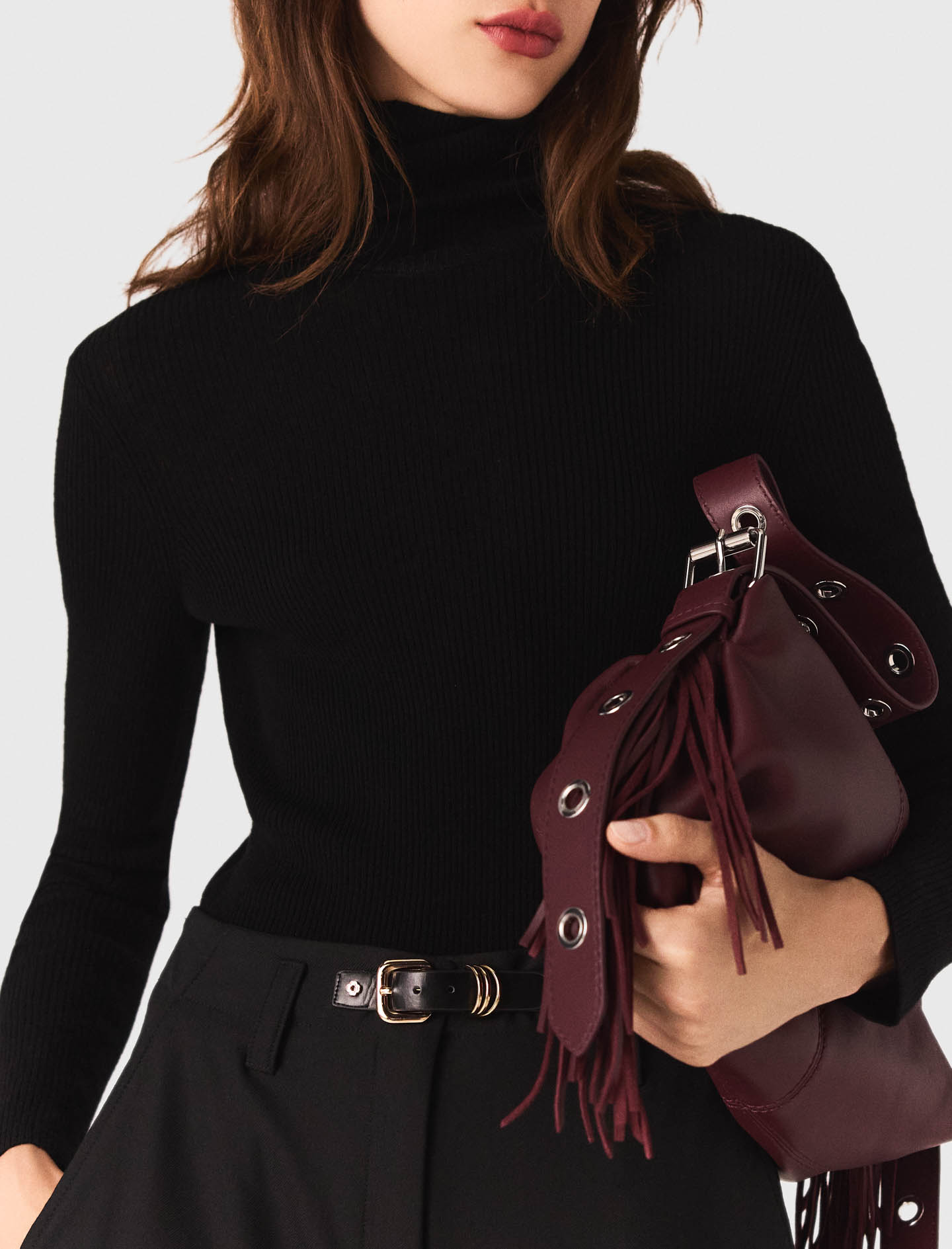 Second skin roll neck jumper - Black