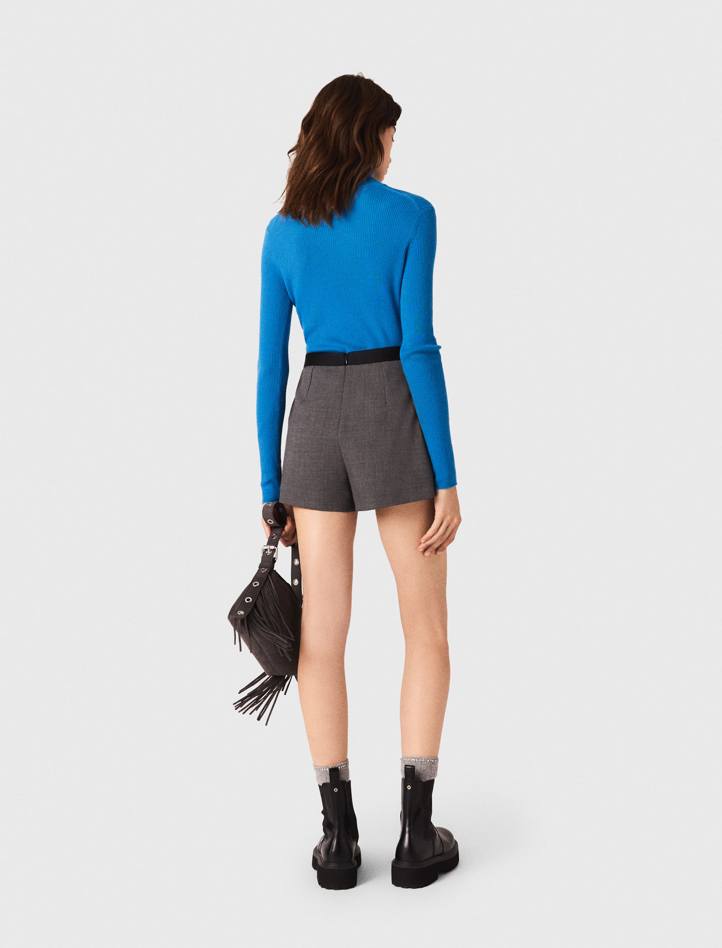 Second skin roll neck jumper - Blue