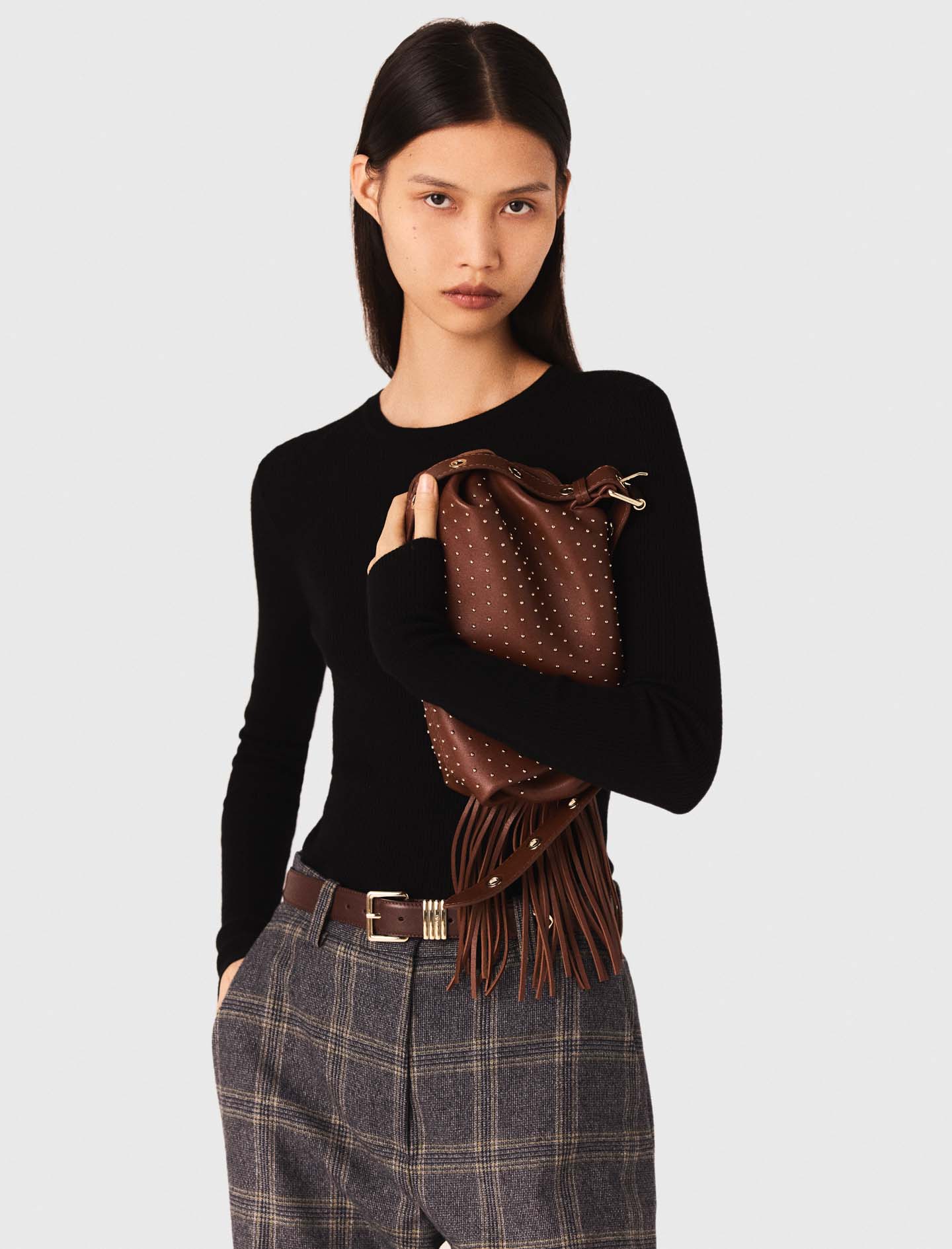 Second skin round neck jumper - Black