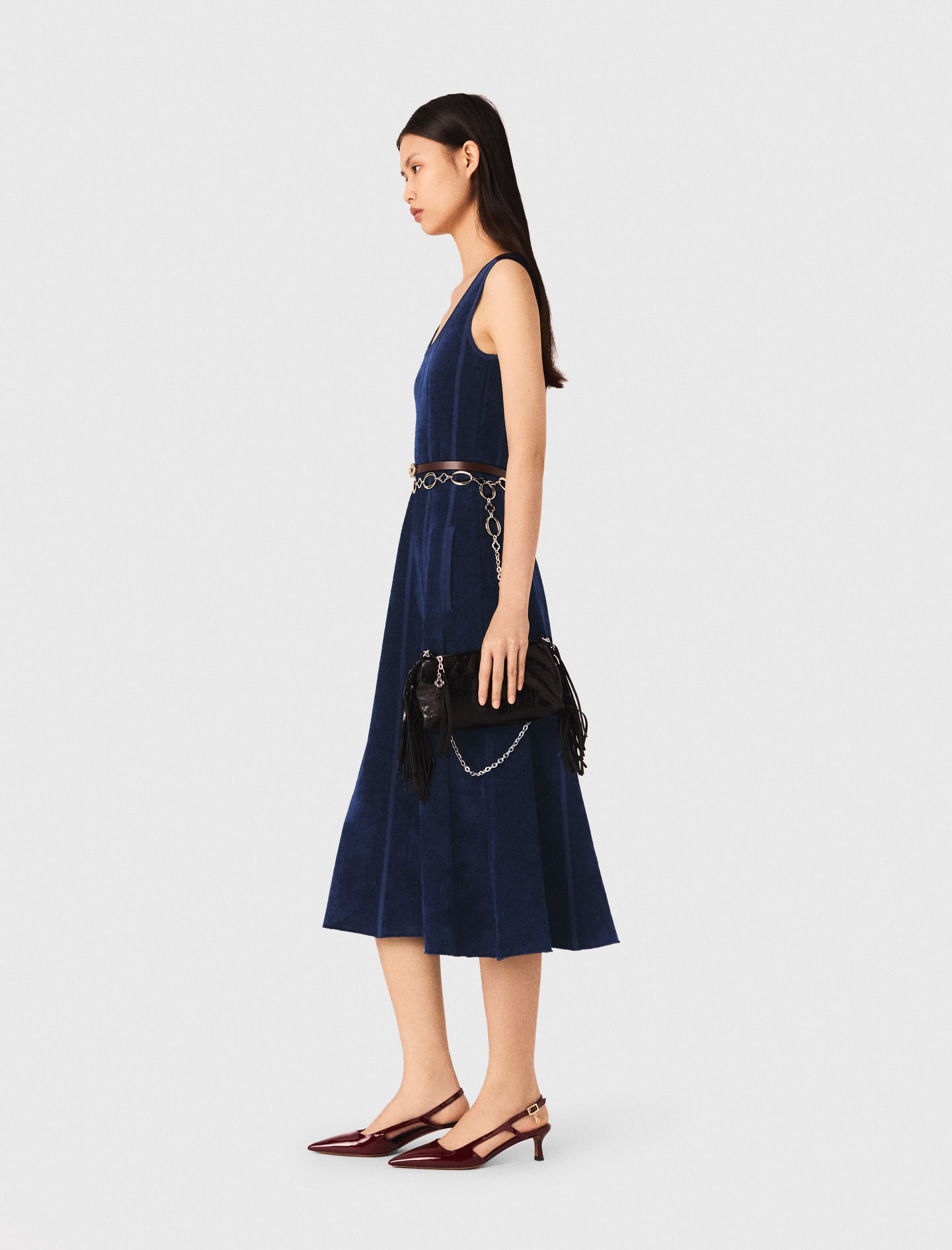 Velvet maxi dress - Navy