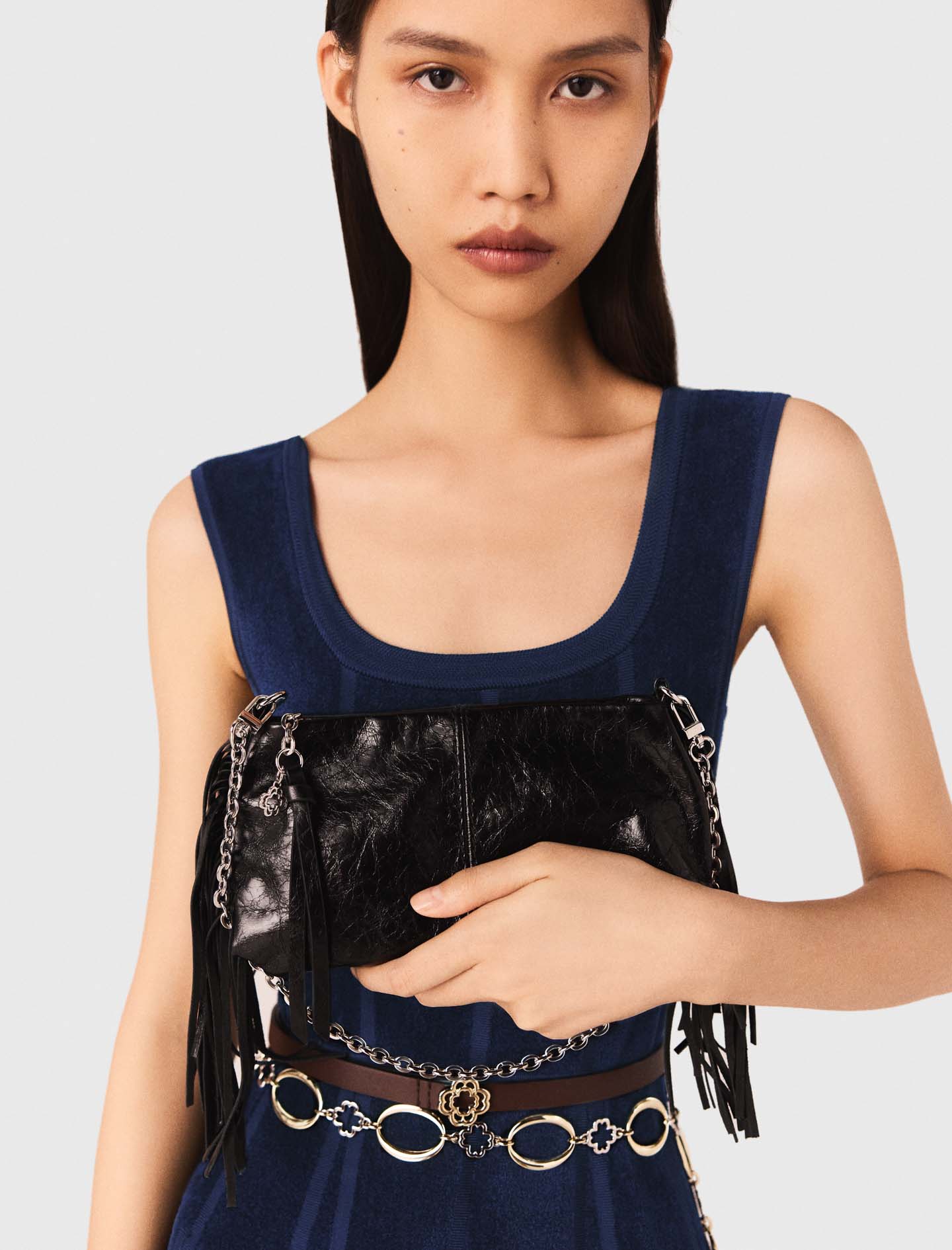 Velvet maxi dress - Navy