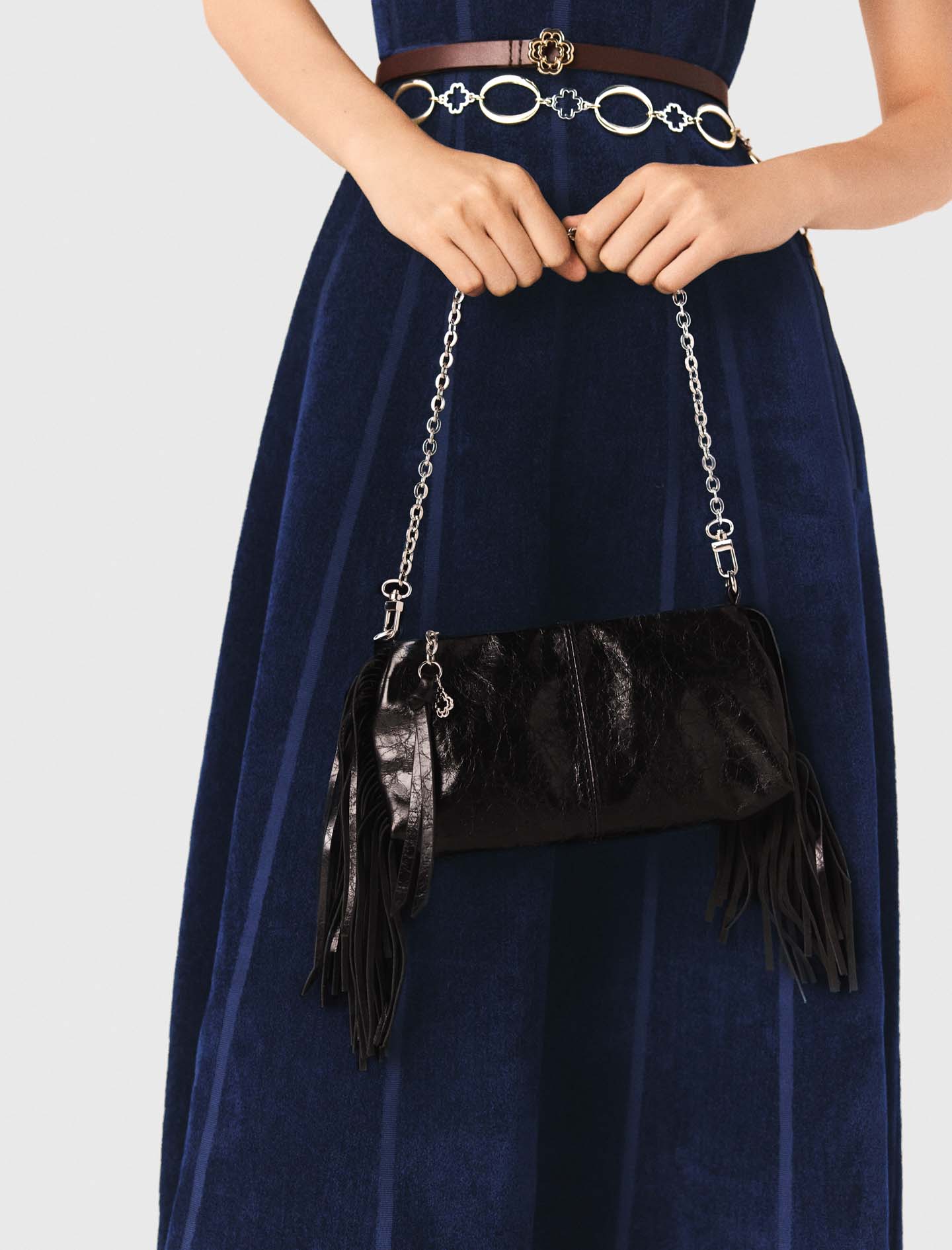 Velvet maxi dress - Navy