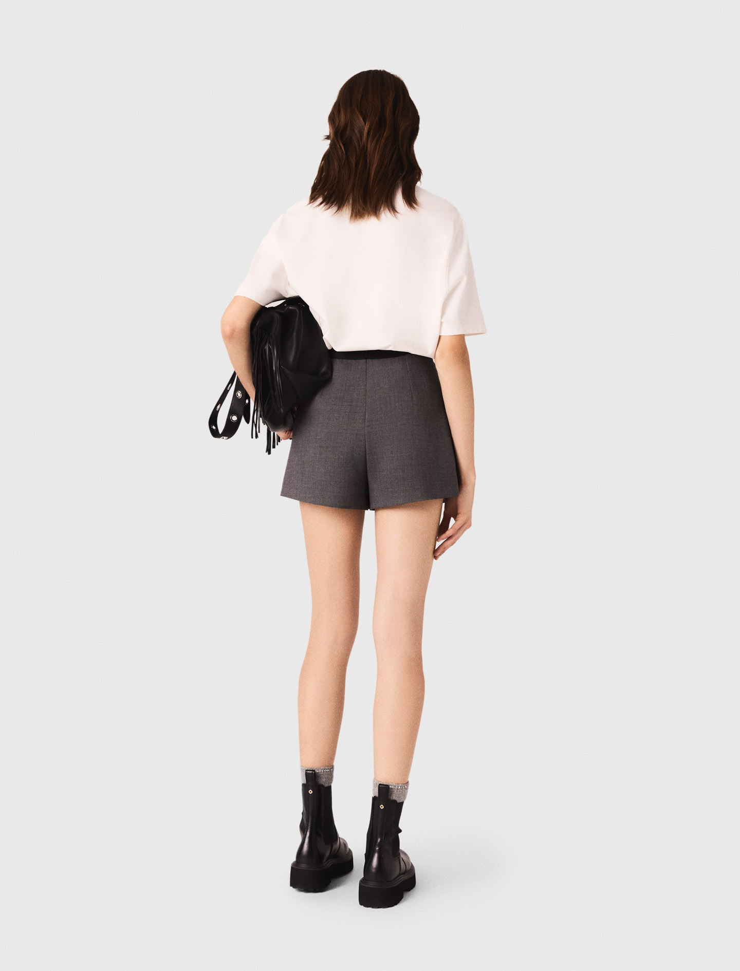 Pleated skort - Grey