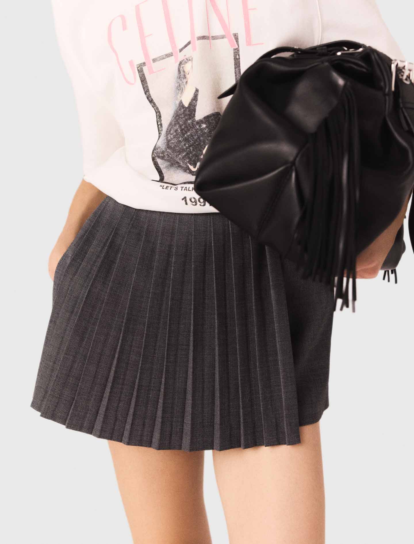 Pleated skort - Grey