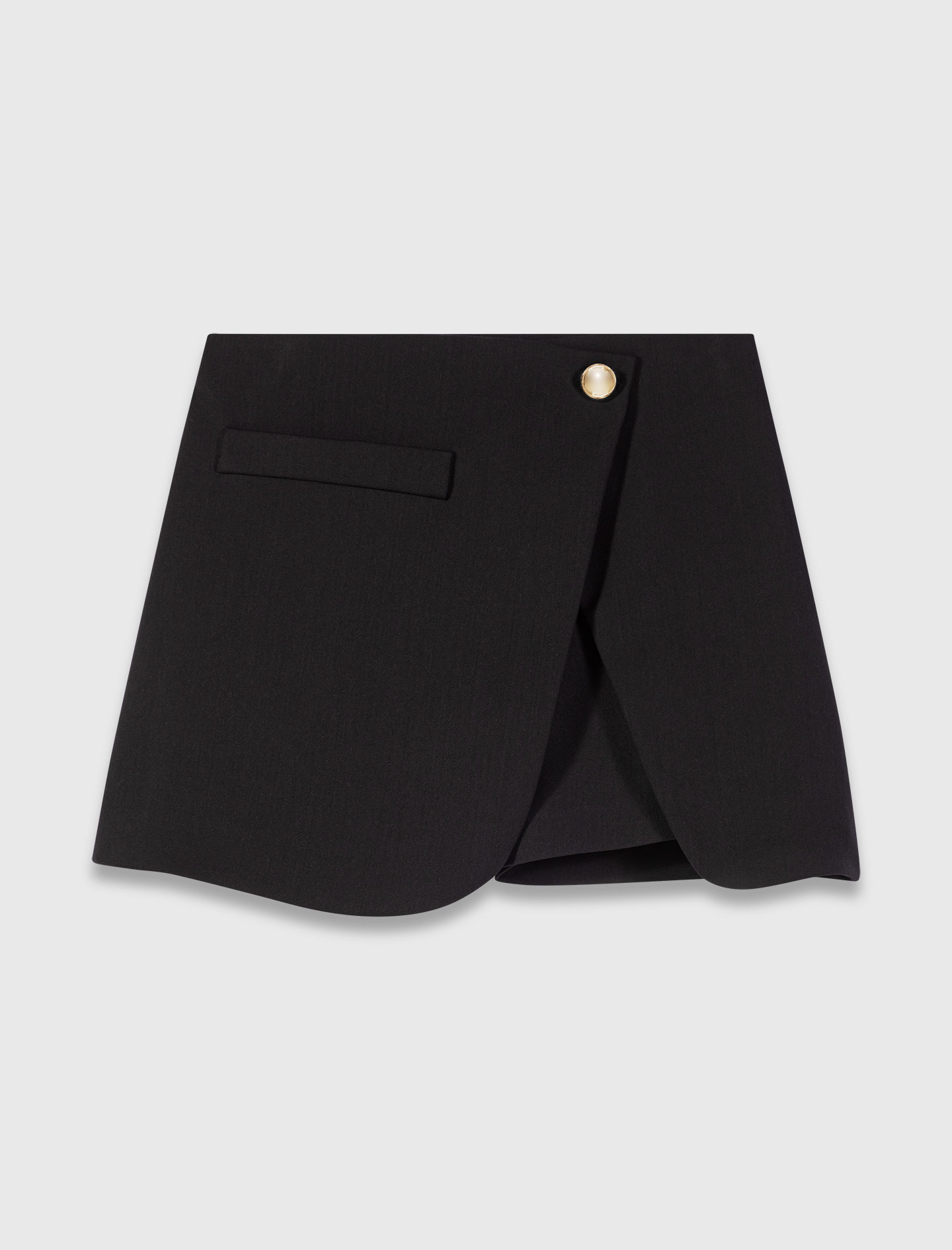 Layered effect suit shorts - Black