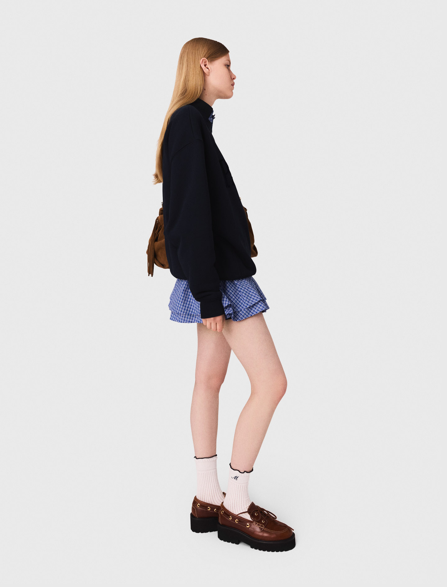 Paris logo embossed sweatshirt - Navy