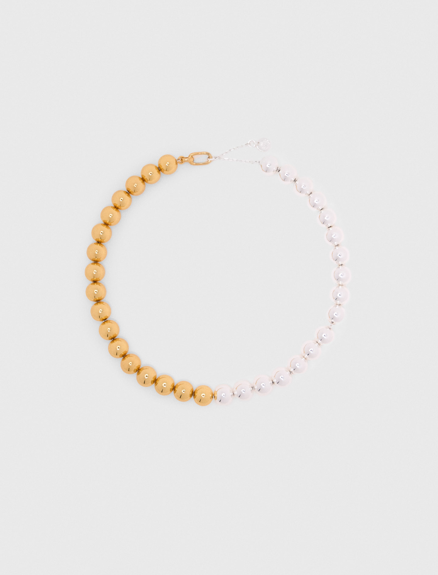 Two tone pearl necklace - Gold