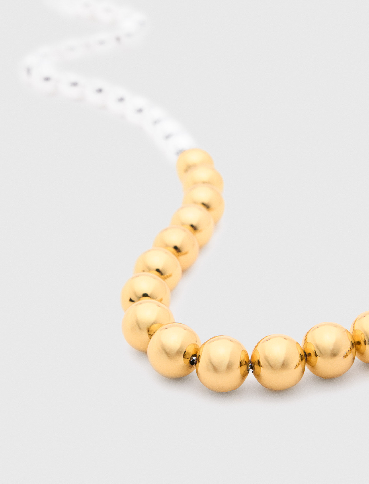 Two tone pearl necklace - Gold