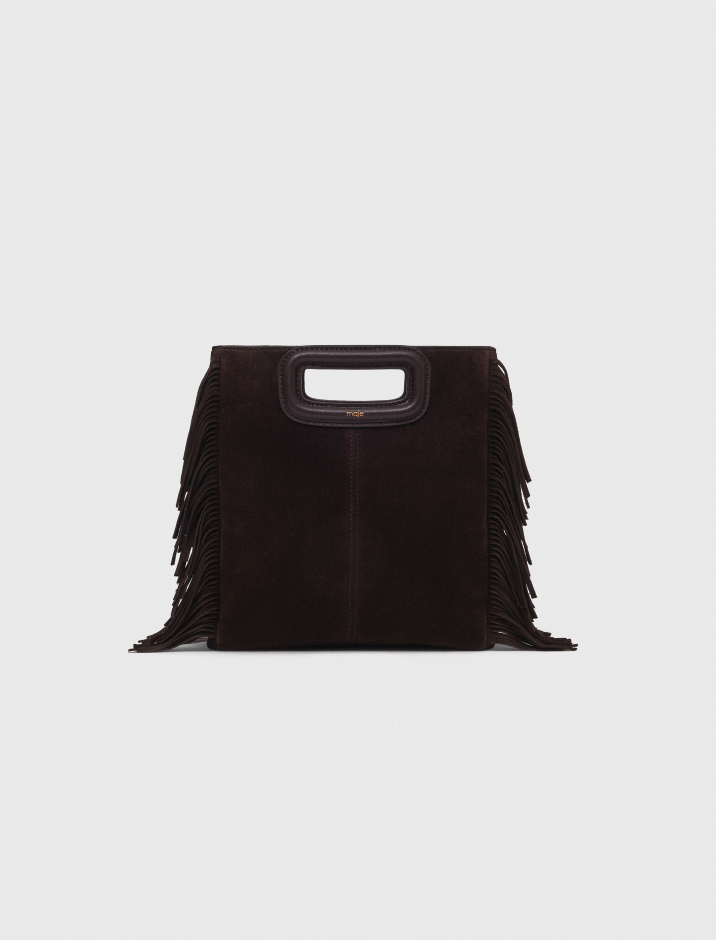 M bag in suede leather - Brown