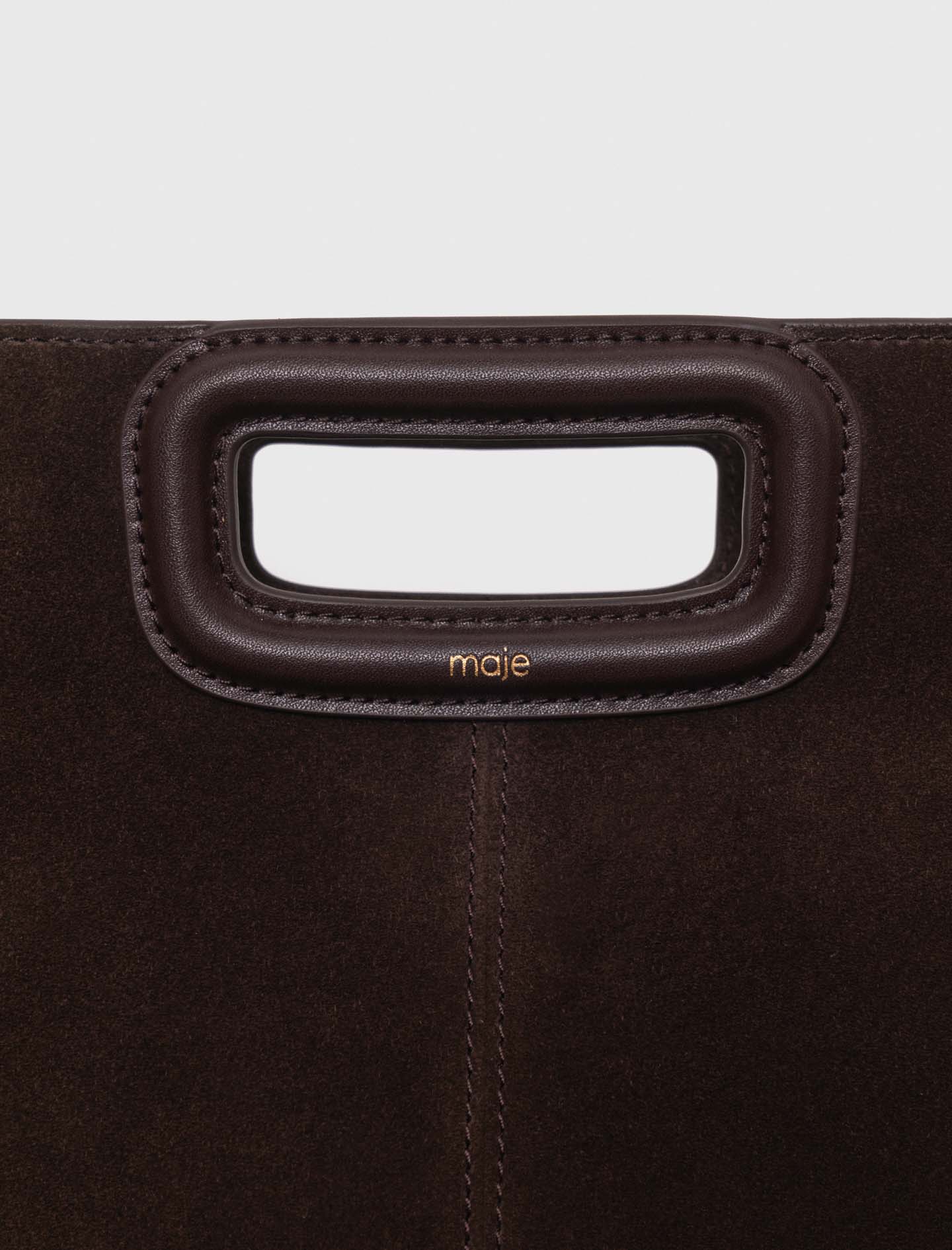 M bag in suede leather - Brown