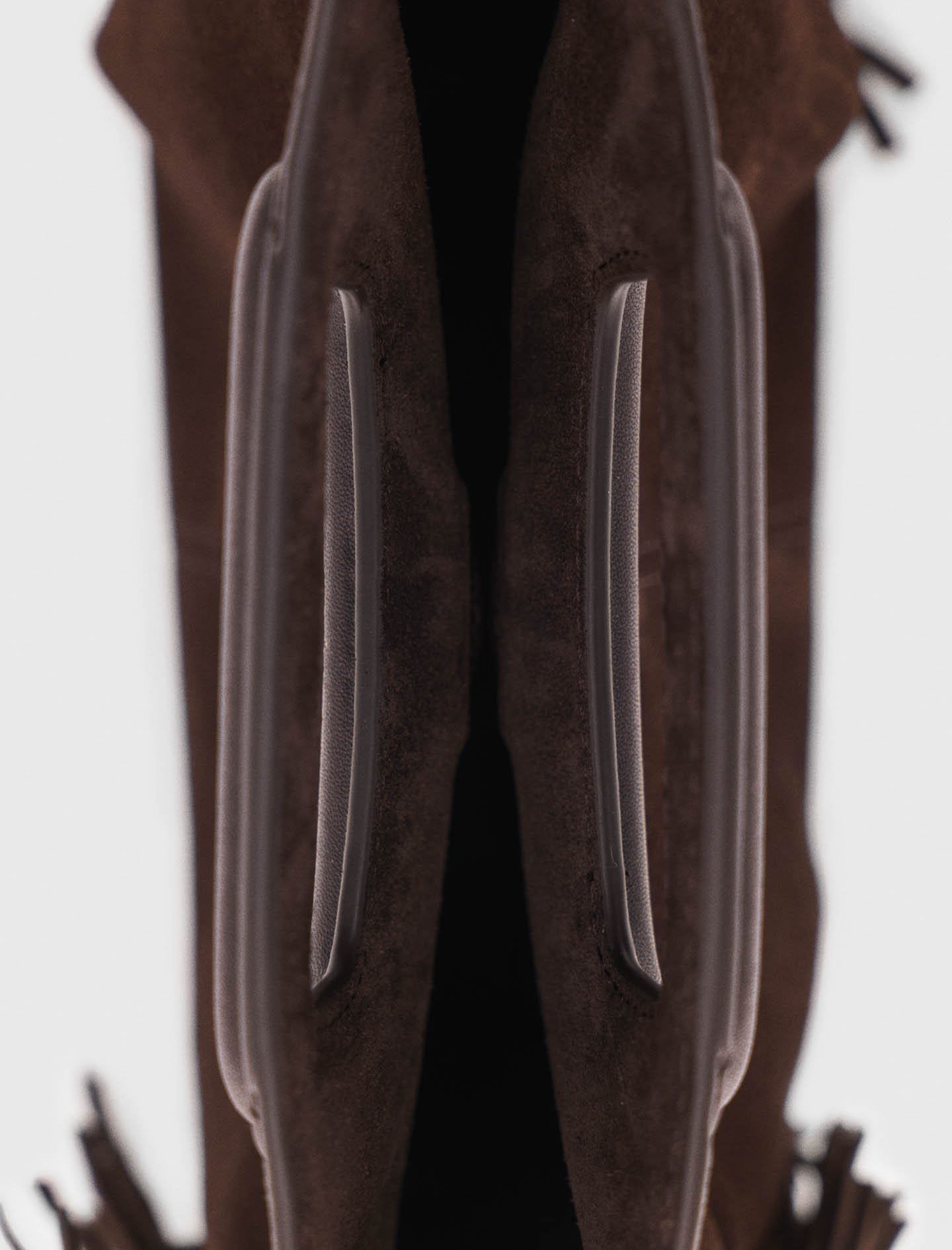 M bag in suede leather - Brown