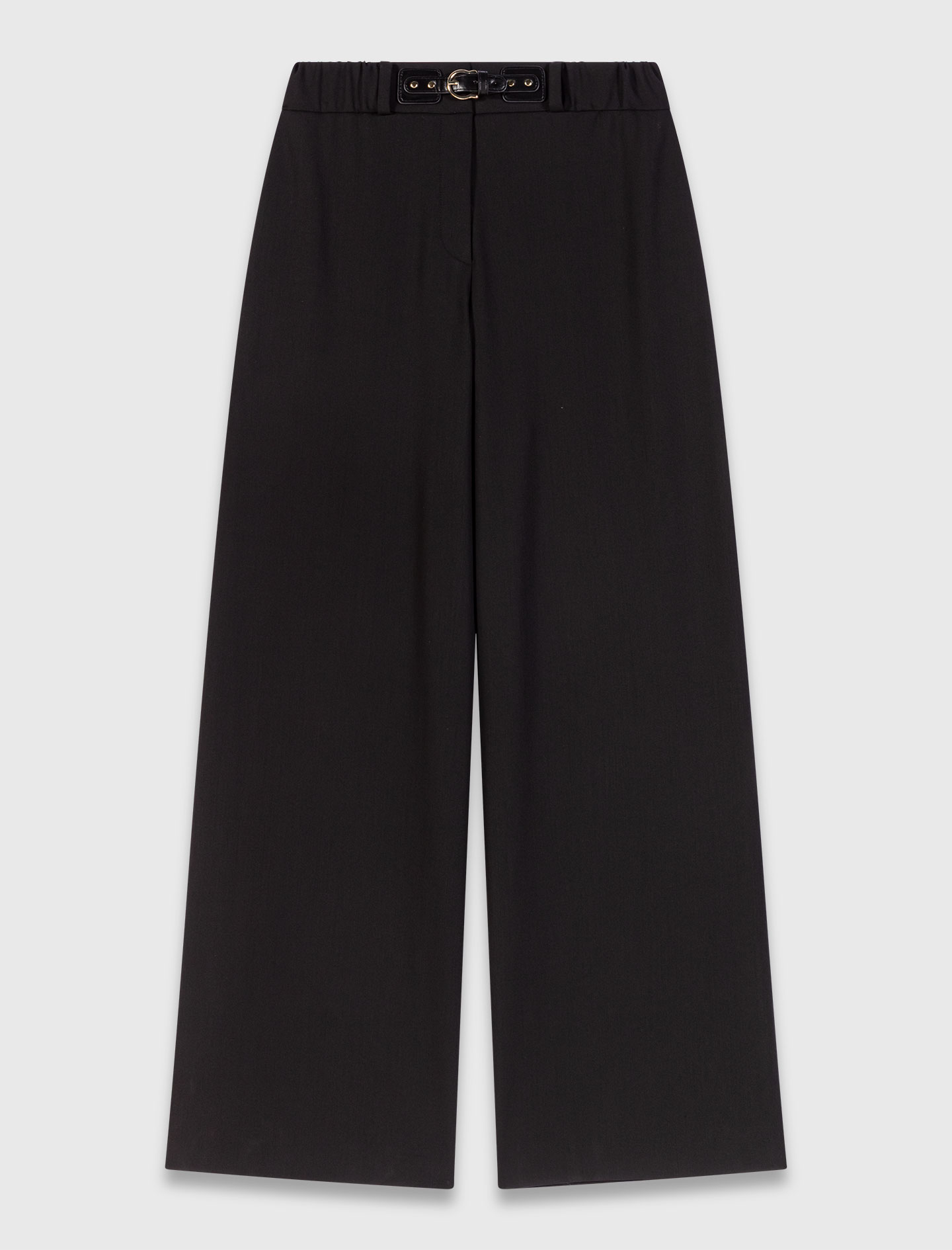 Elasticated waist suit trousers - Black