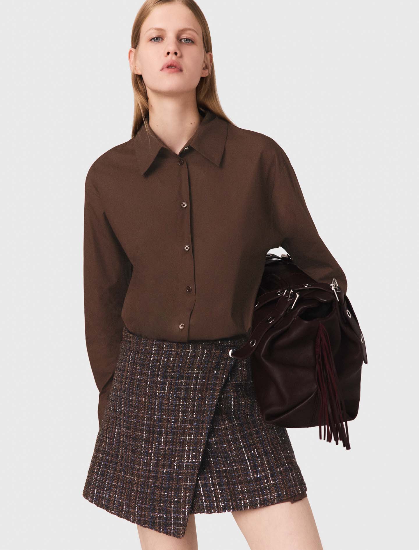 Two in one short dress - Brown