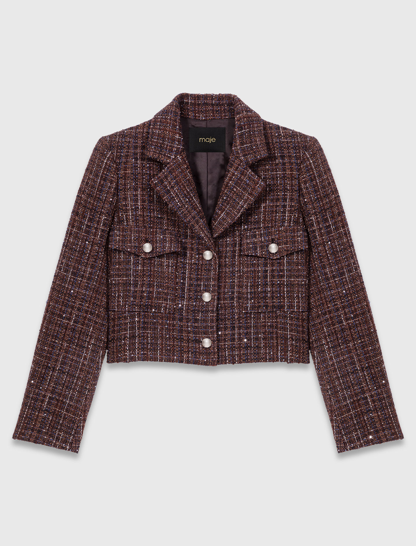 Short tweed jacket - Brown