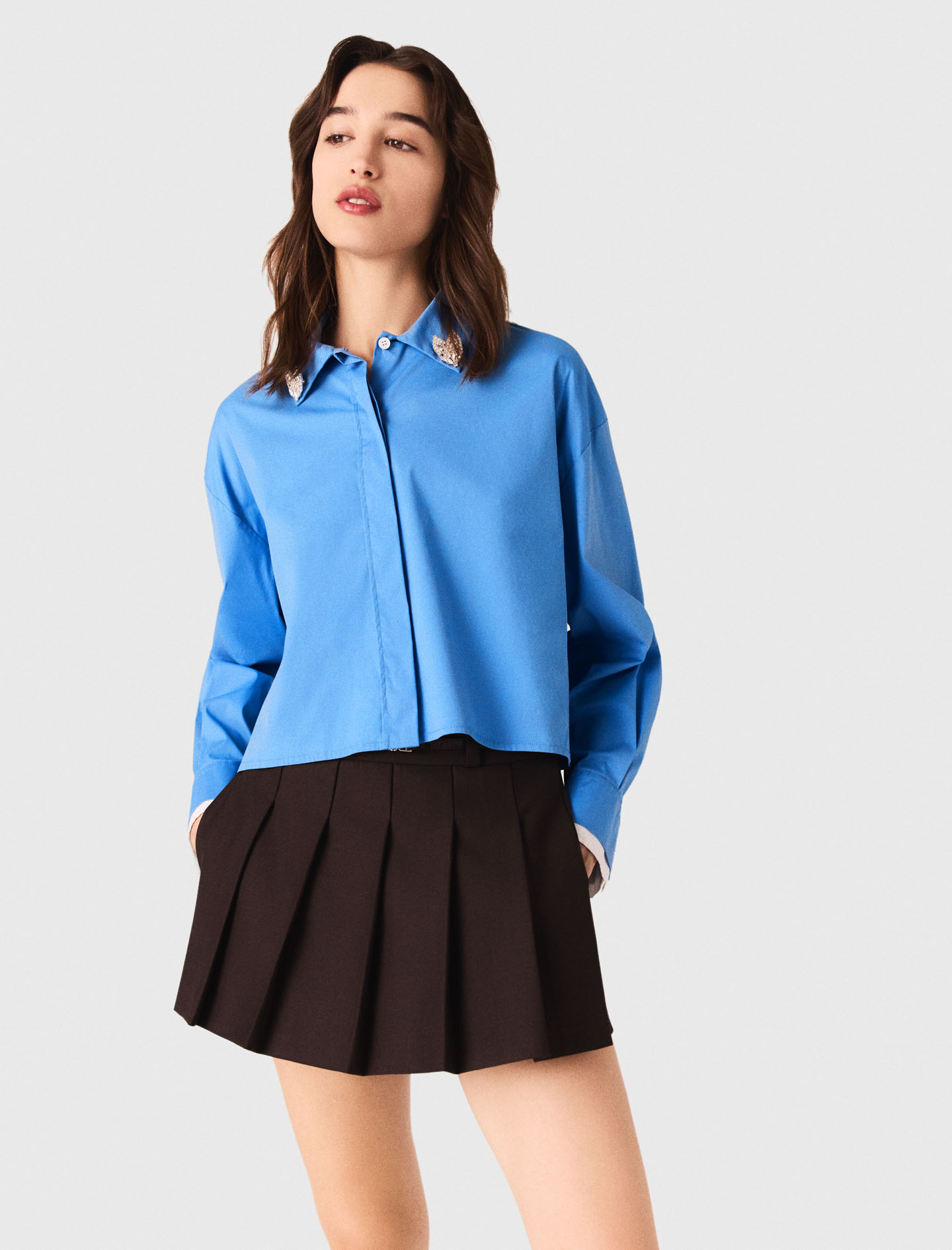 Shirt with removable jewellery - Blue