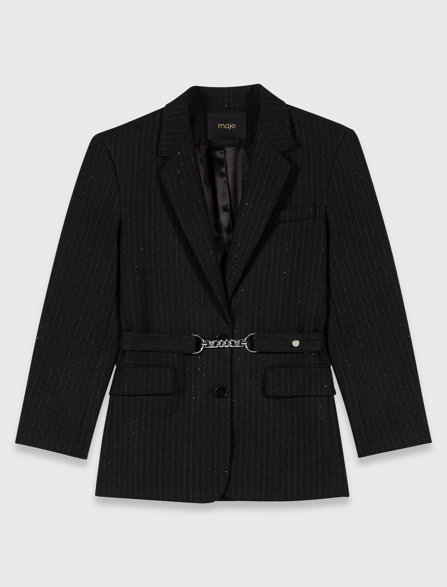 Rhinestone suit jacket - Black