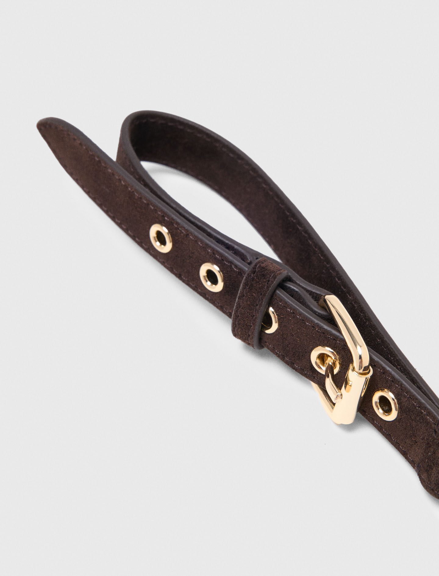 Leather key ring - Brown