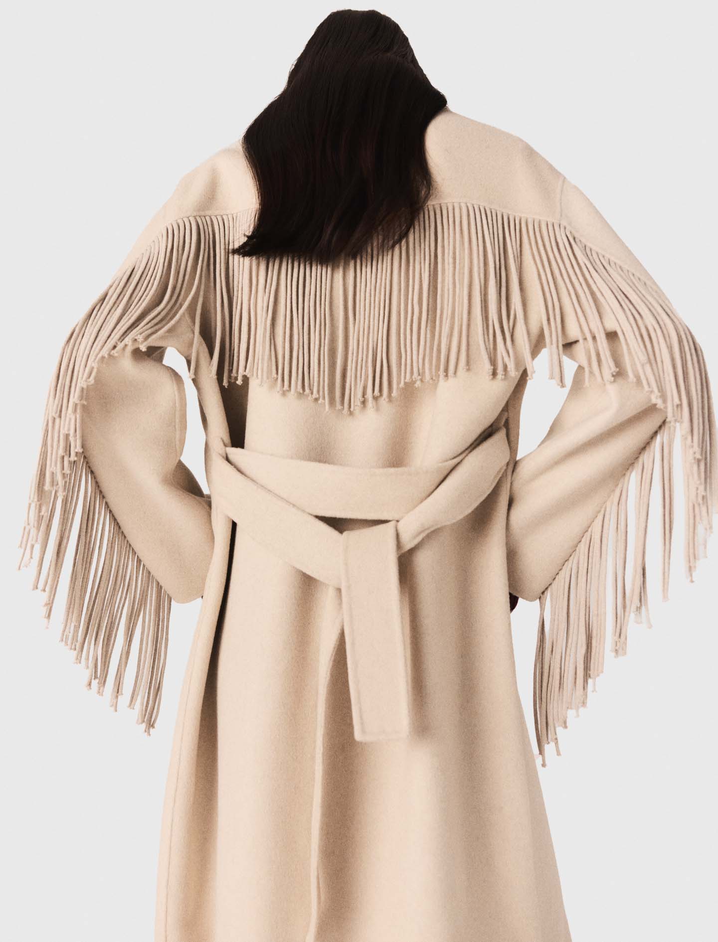 Long wool coat - Beige Long wool coat - Beige