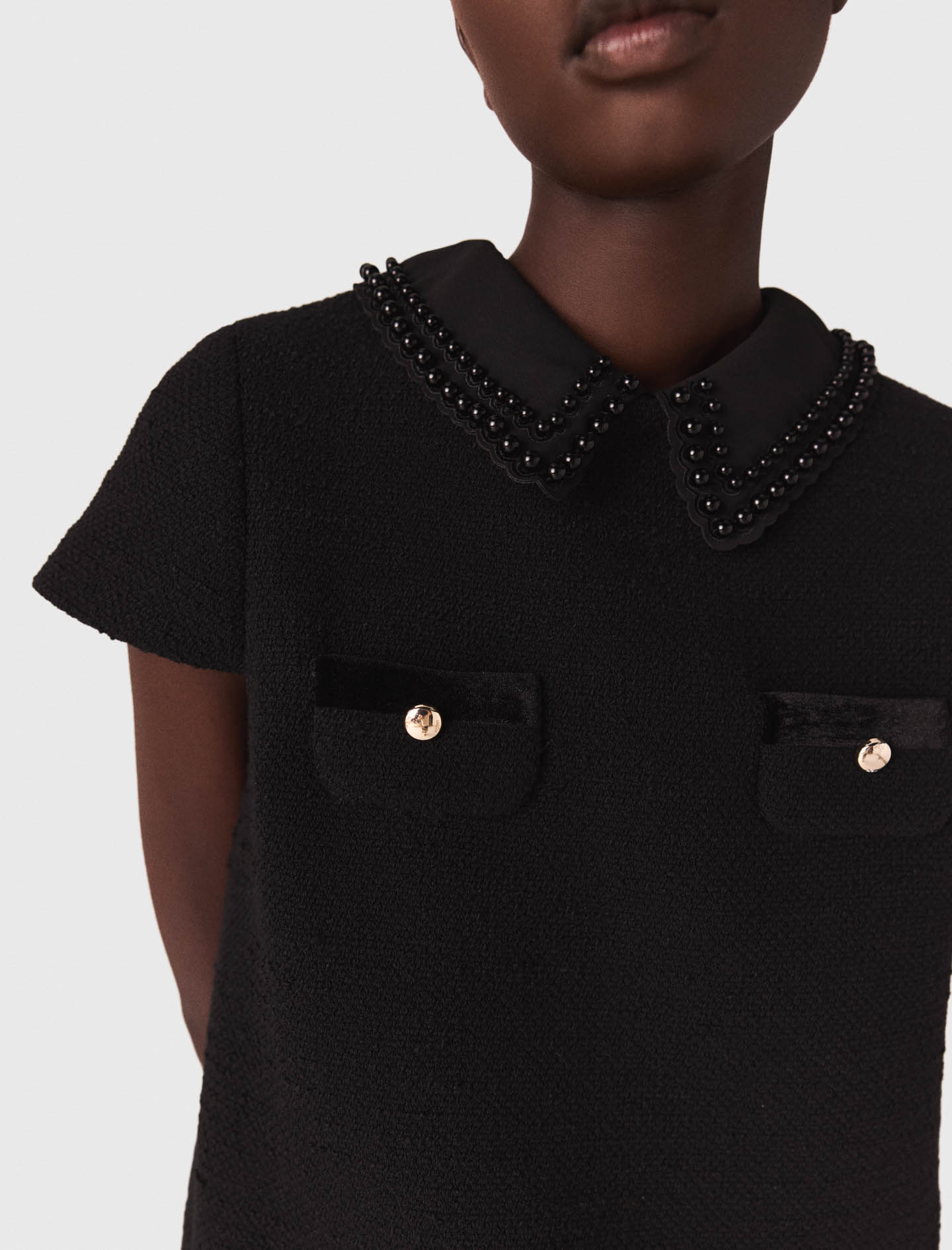 Short tweed dress - Black Short tweed dress - Black